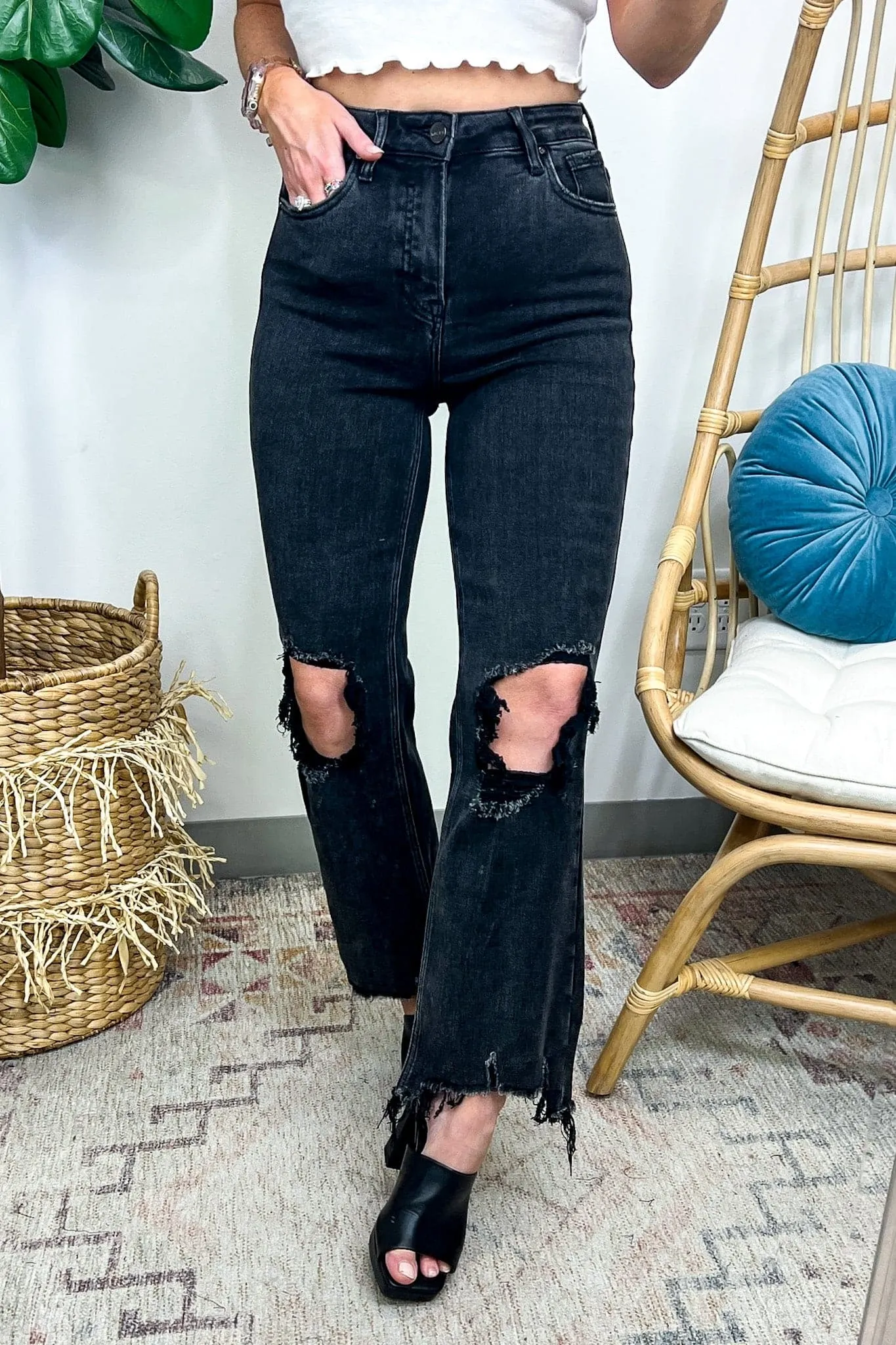 Francie High Rise Straight Crop Jeans - BACK IN STOCK