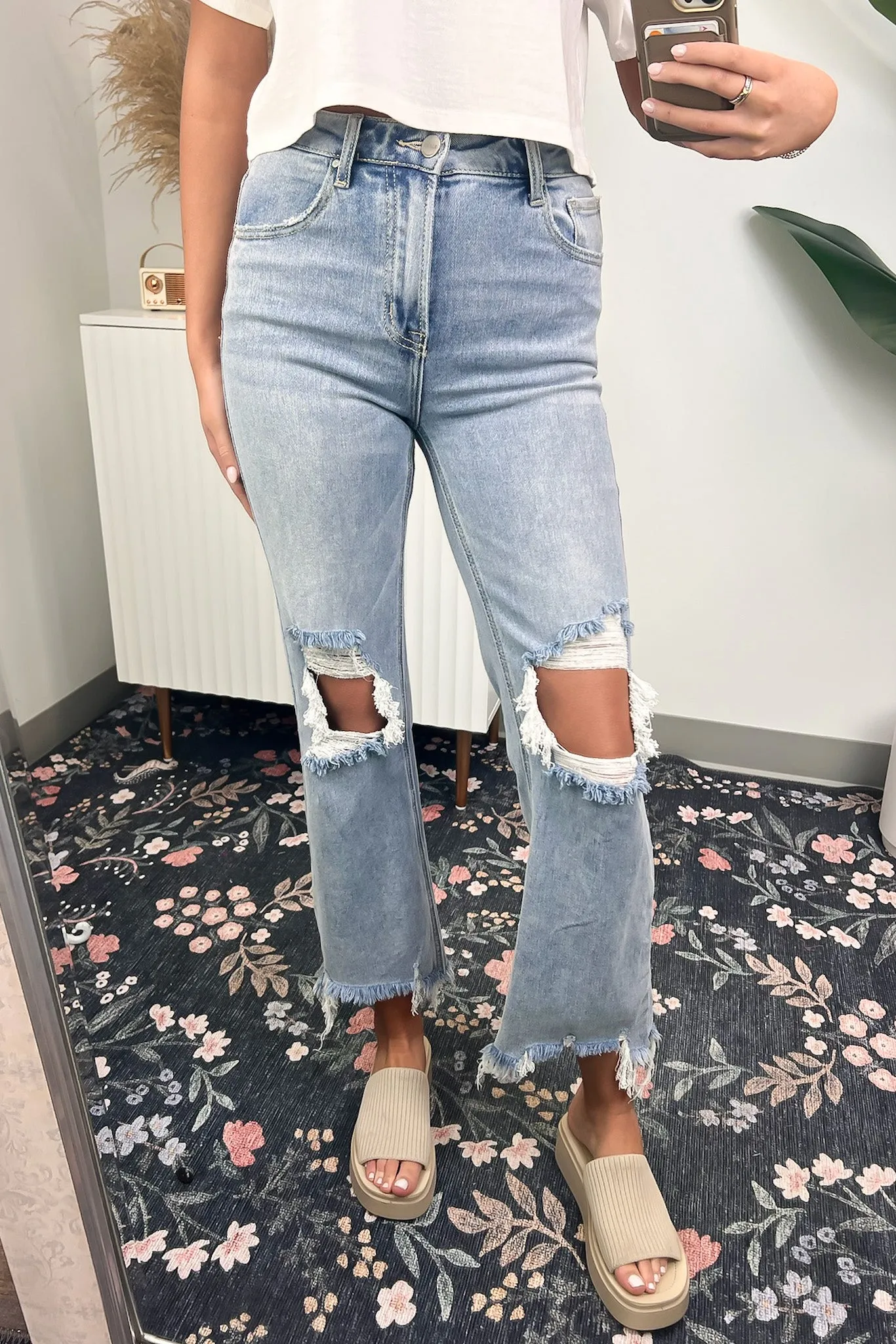 Francie High Rise Straight Crop Jeans - BACK IN STOCK