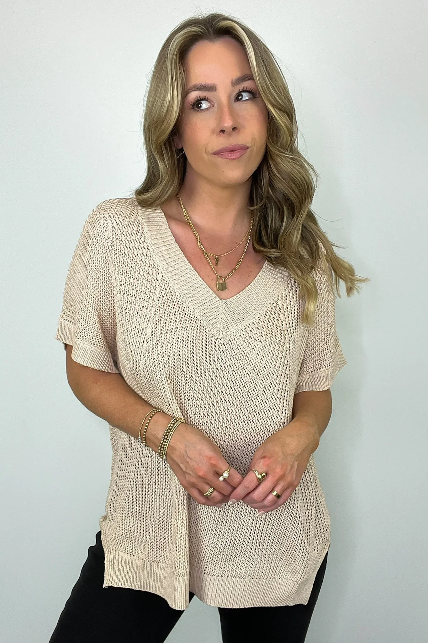 Free Fall Lightweight V-Neck Knit Top - BACK IN STOCK