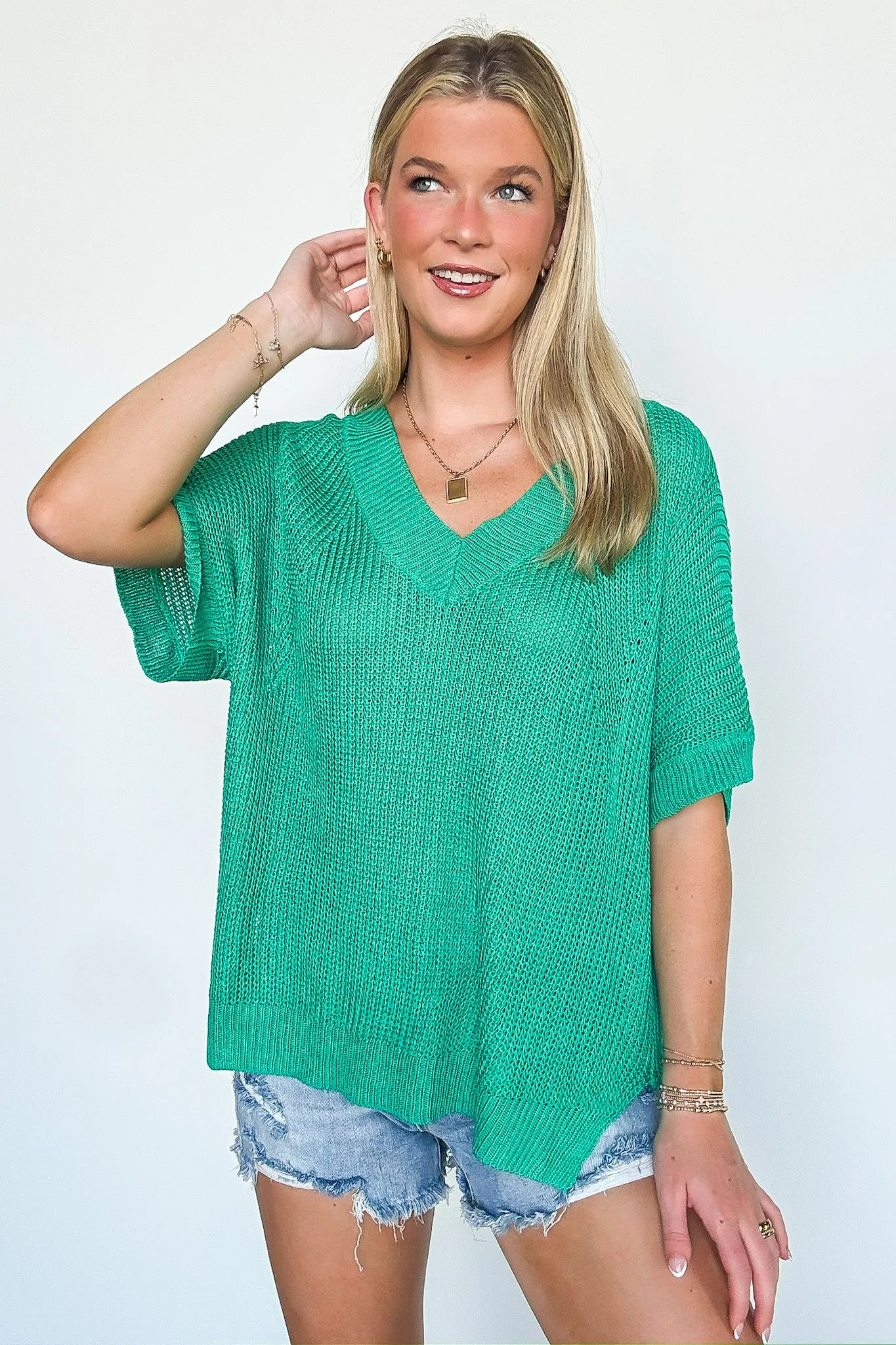 Free Fall Lightweight V-Neck Knit Top - BACK IN STOCK