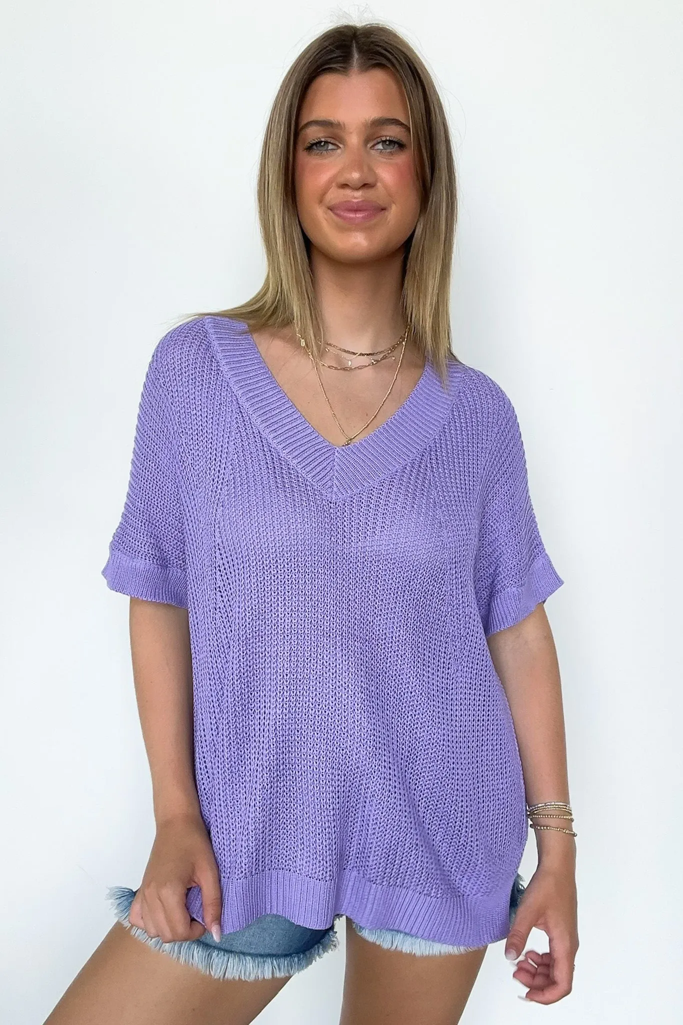 Free Fall Lightweight V-Neck Knit Top - BACK IN STOCK