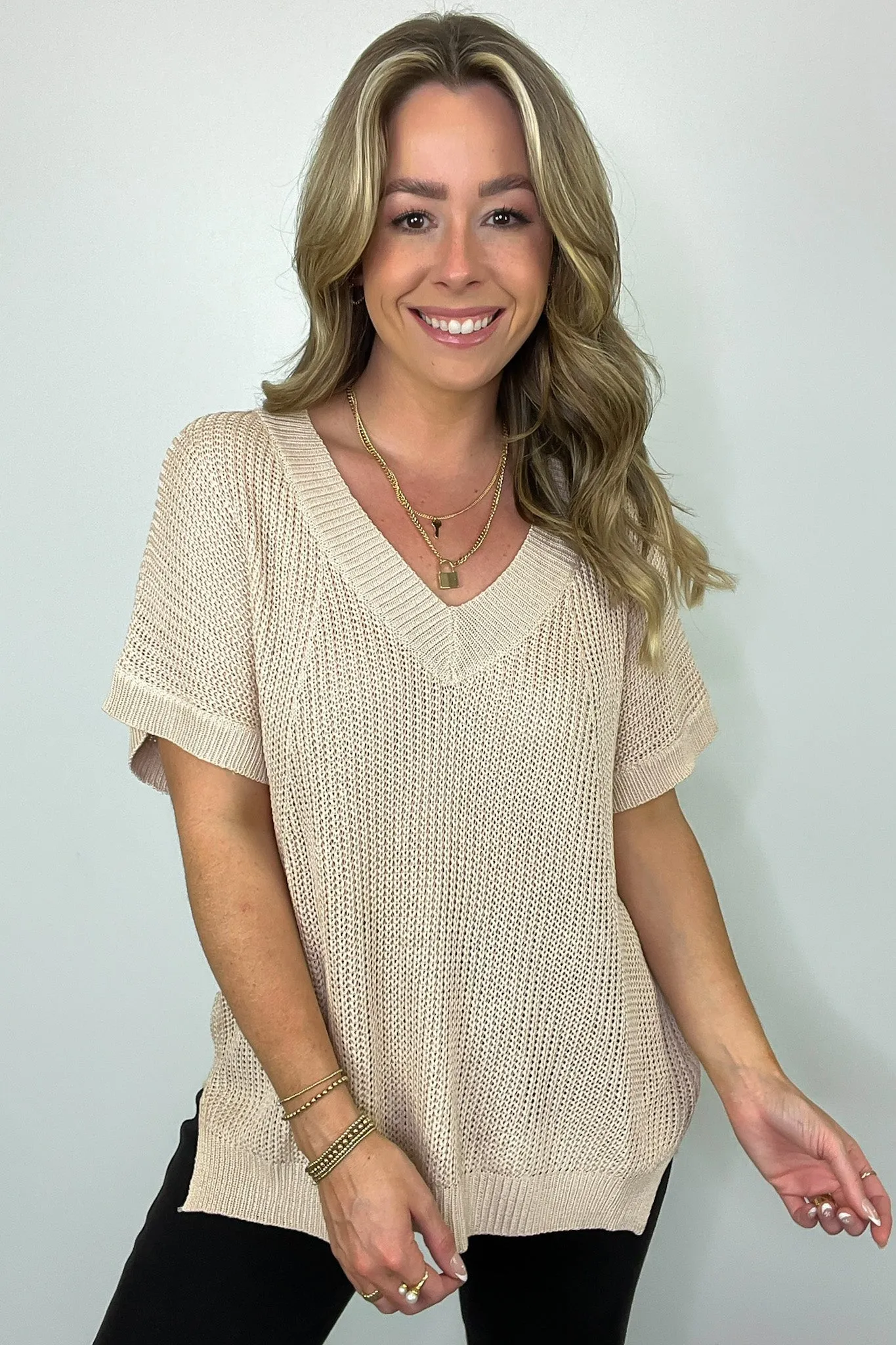 Free Fall Lightweight V-Neck Knit Top - BACK IN STOCK