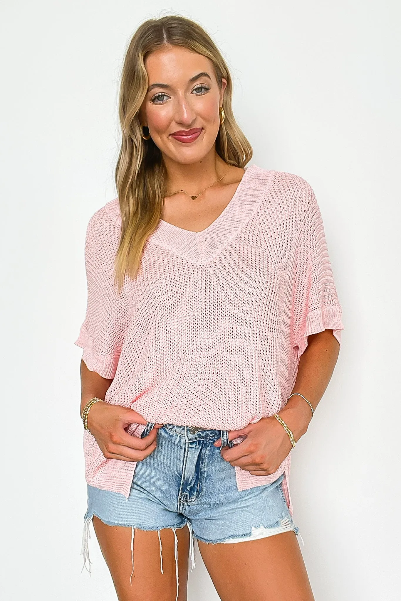Free Fall Lightweight V-Neck Knit Top - BACK IN STOCK