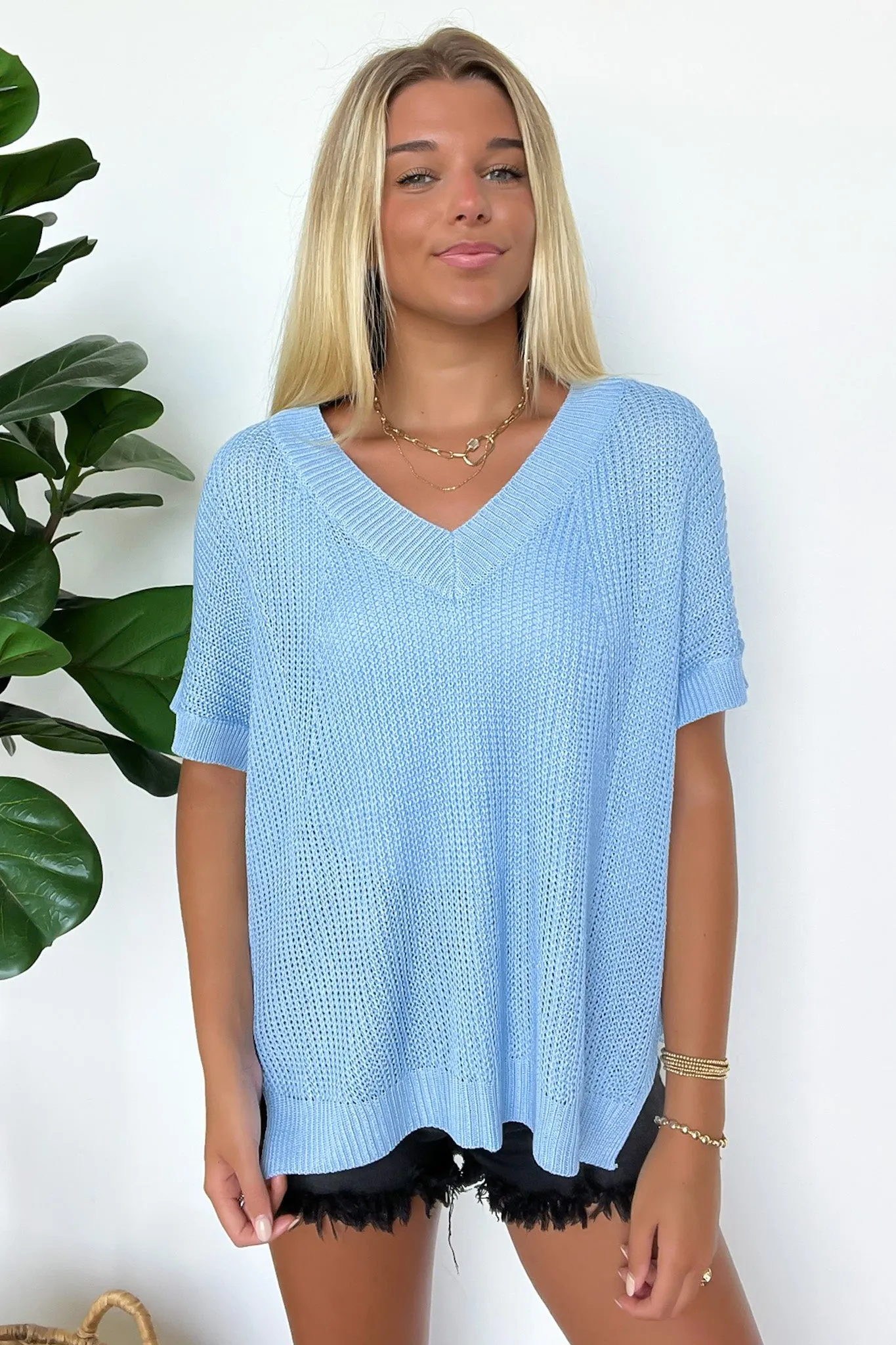 Free Fall Lightweight V-Neck Knit Top - BACK IN STOCK