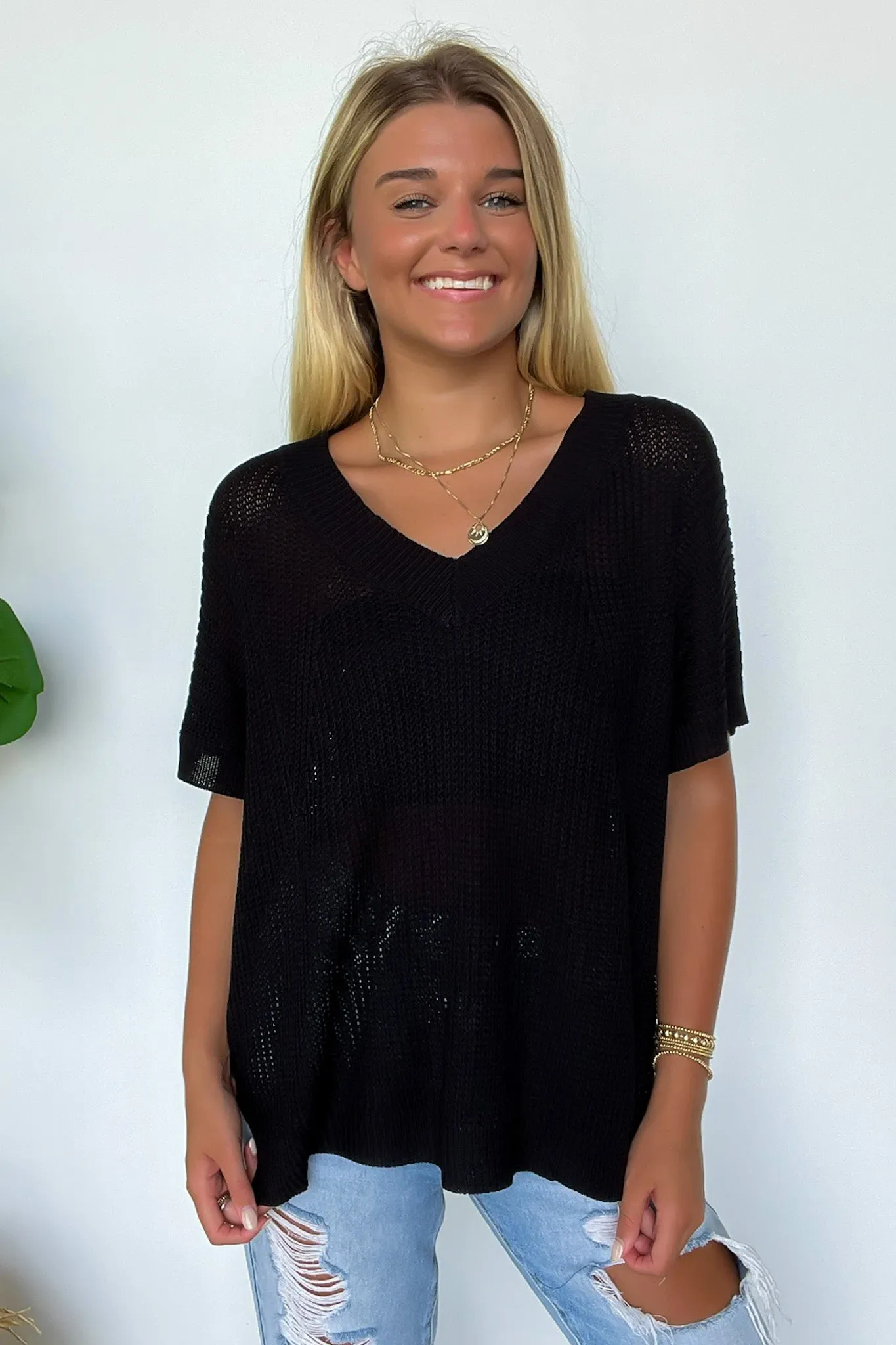 Free Fall Lightweight V-Neck Knit Top - BACK IN STOCK
