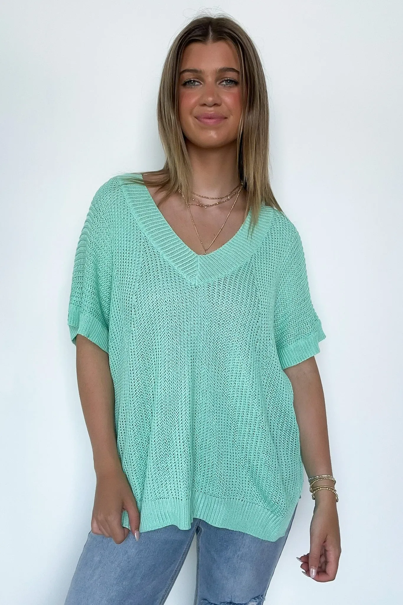 Free Fall Lightweight V-Neck Knit Top - BACK IN STOCK