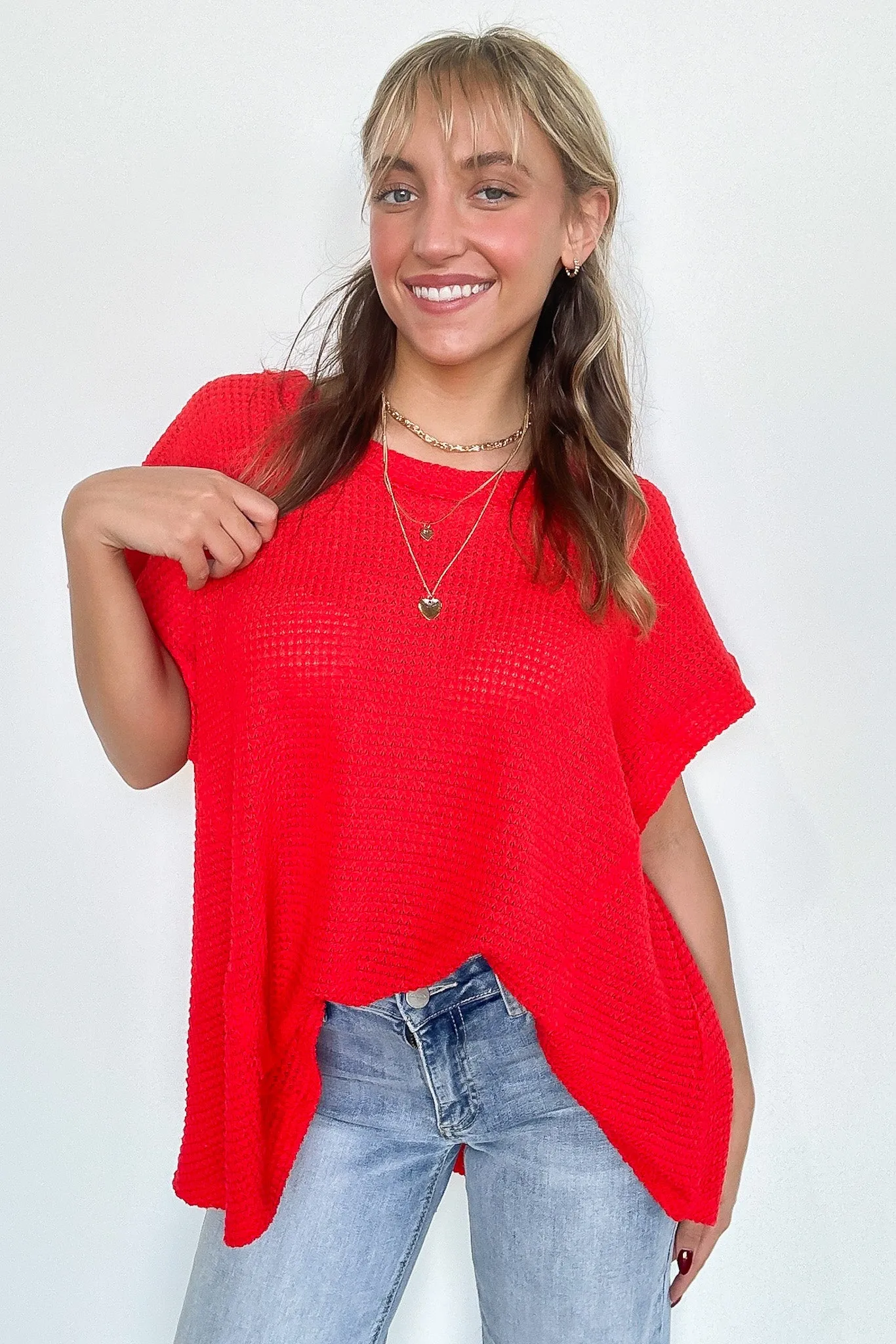 Free Flow Raw Edge Knit Top - BACK IN STOCK