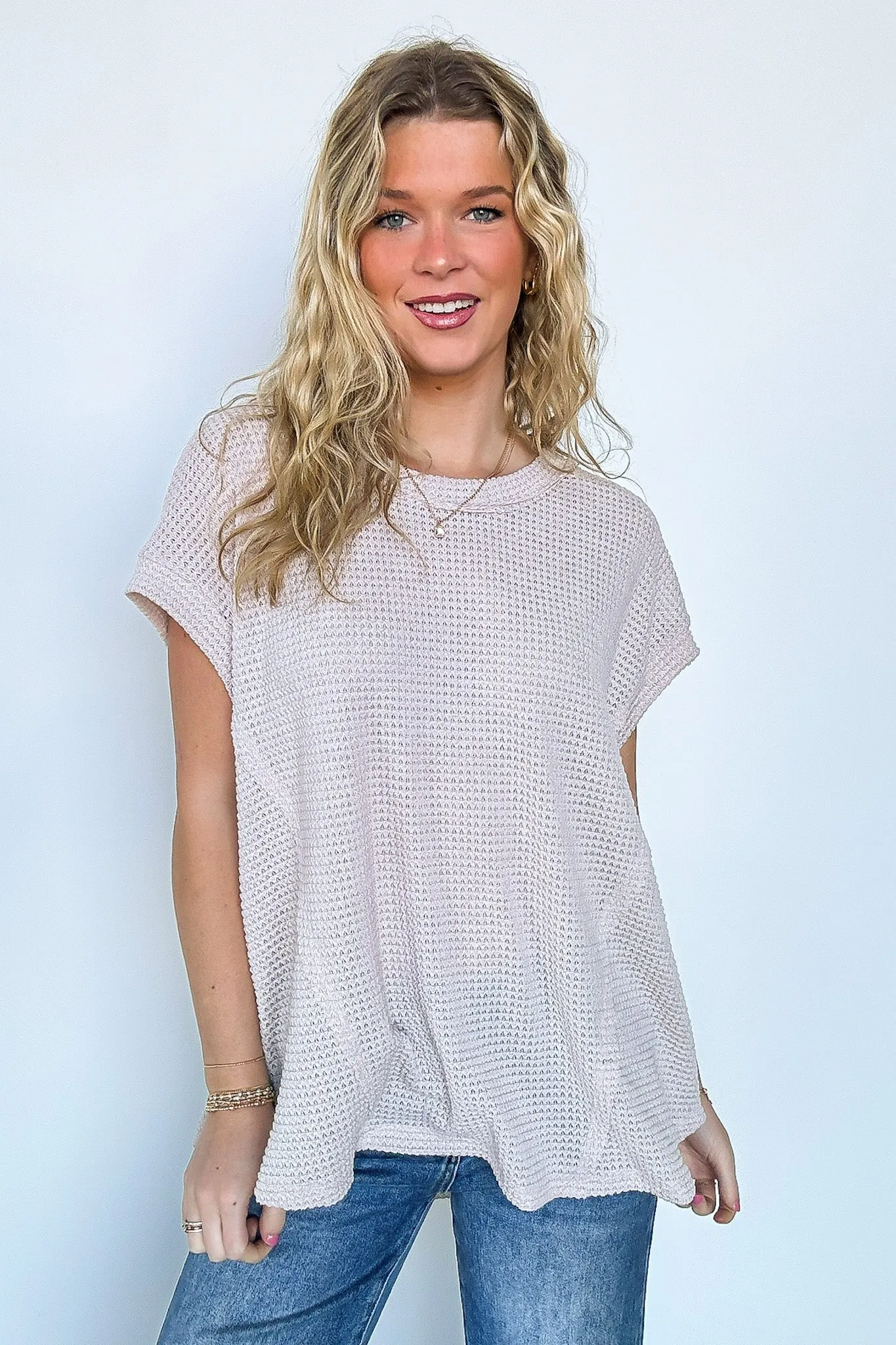 Free Flow Raw Edge Knit Top - BACK IN STOCK