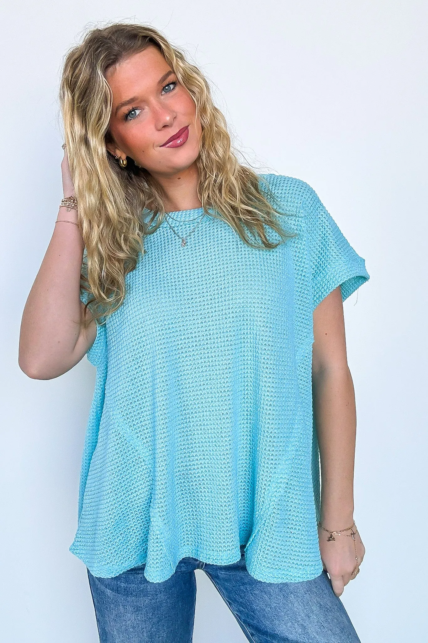 Free Flow Raw Edge Knit Top - BACK IN STOCK