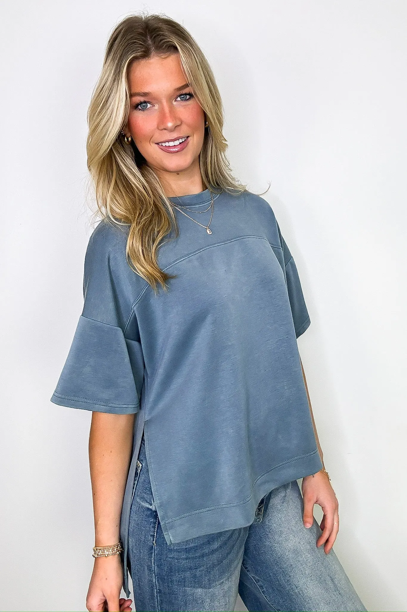 Freyah Relaxed Mineral Wash Dolman Sleeve Top - BACK IN STOCK