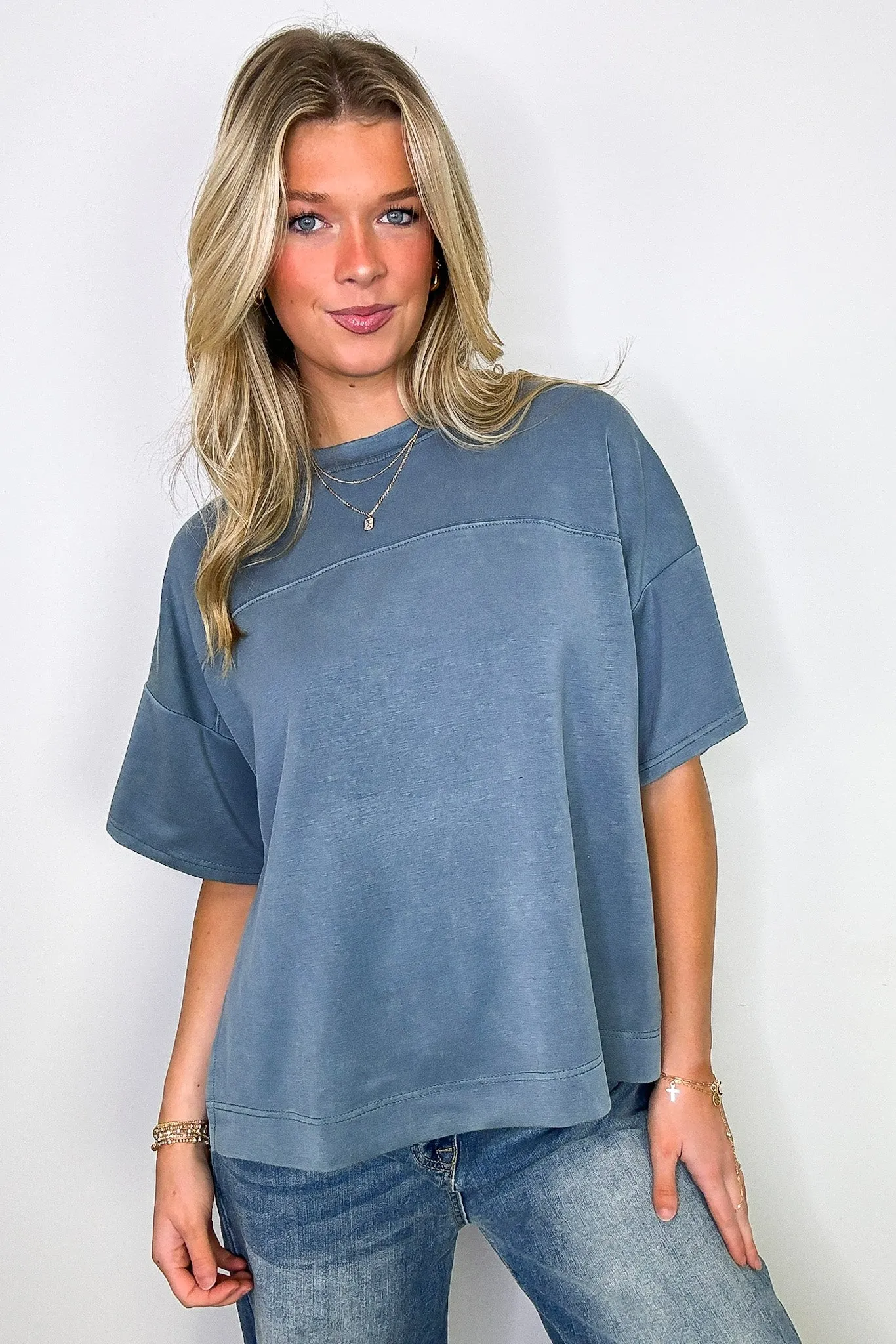 Freyah Relaxed Mineral Wash Dolman Sleeve Top - BACK IN STOCK
