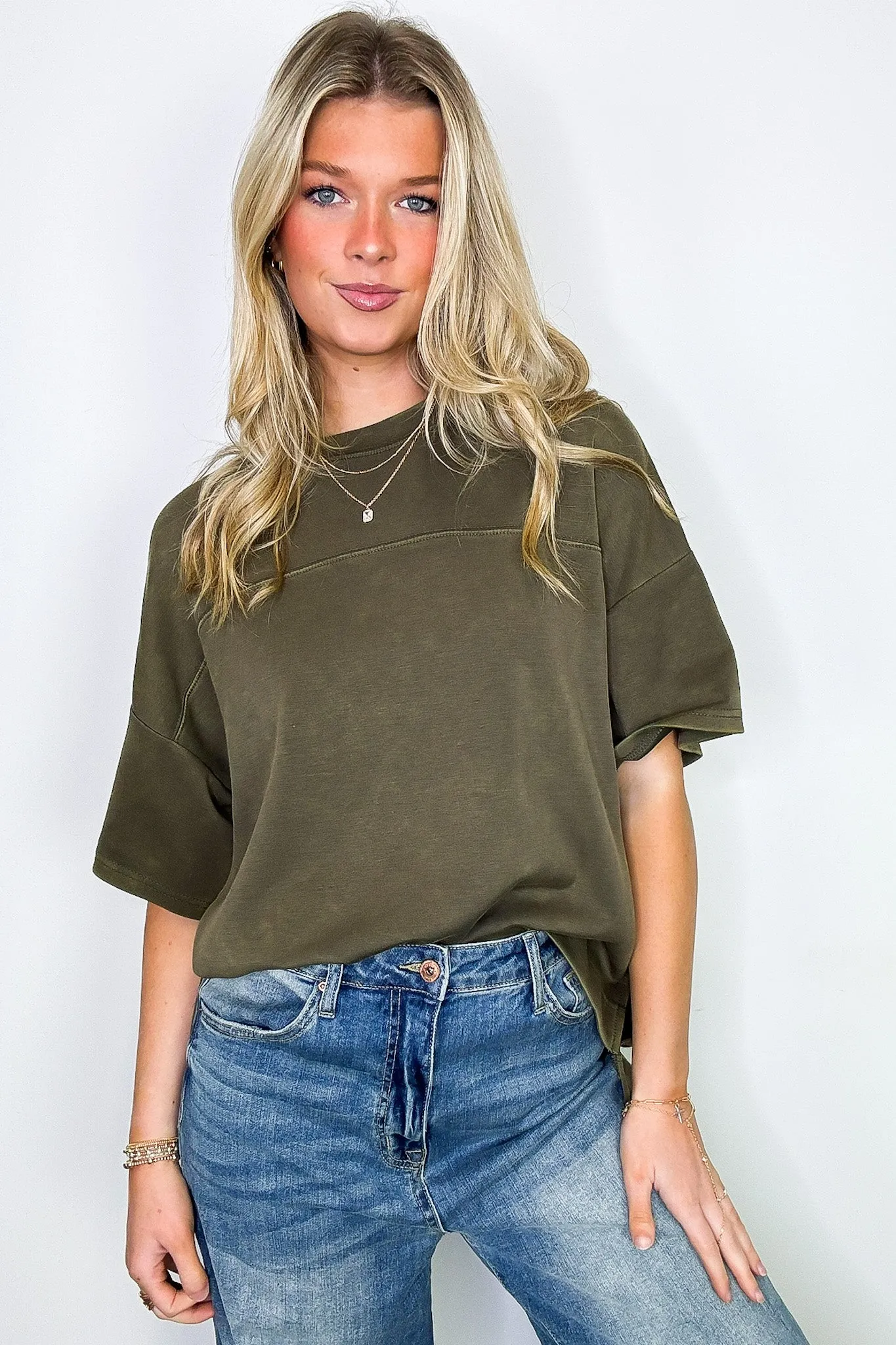 Freyah Relaxed Mineral Wash Dolman Sleeve Top - BACK IN STOCK