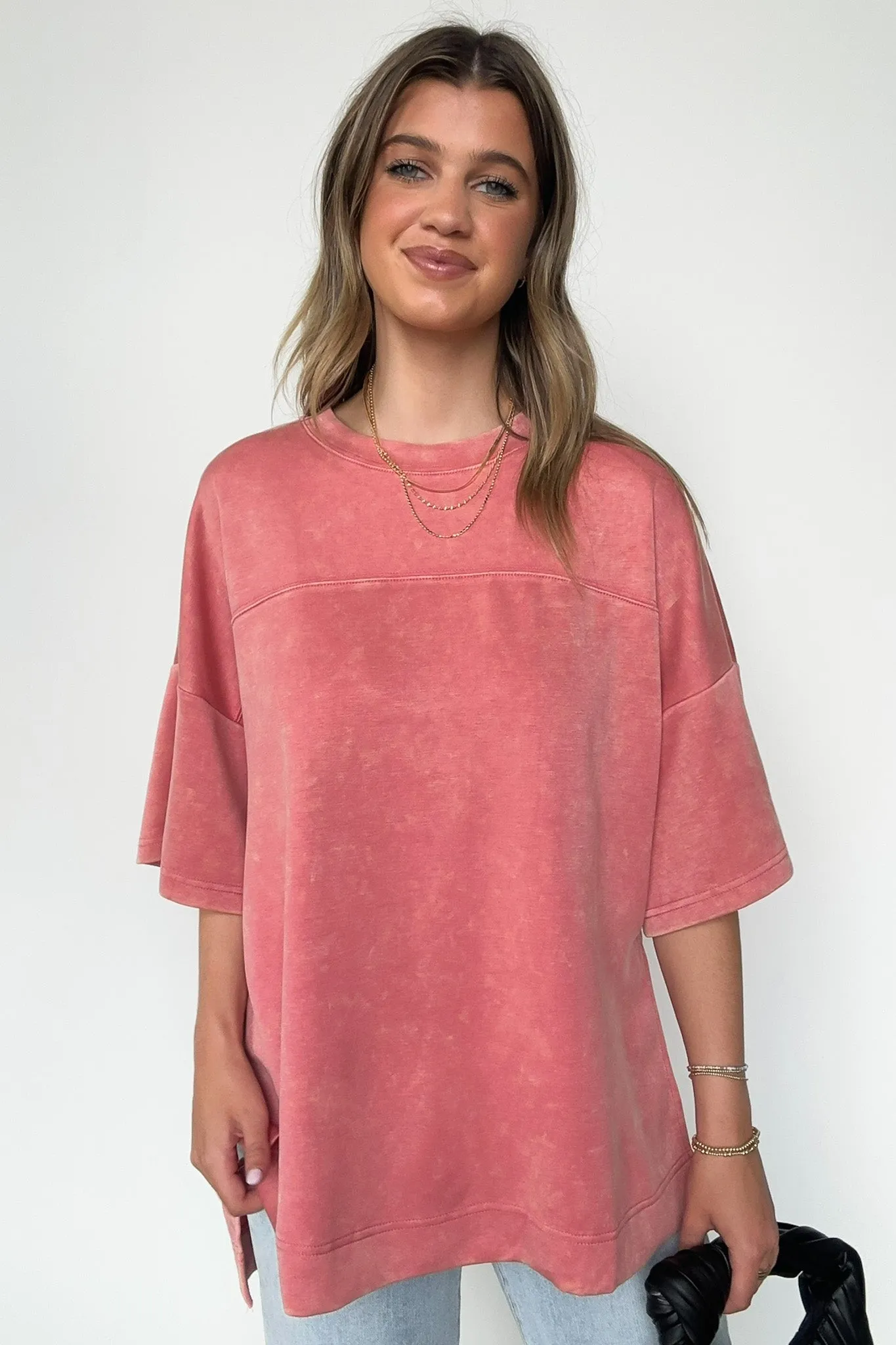 Freyah Relaxed Mineral Wash Dolman Sleeve Top - BACK IN STOCK