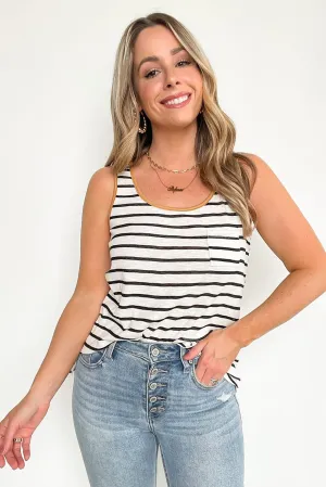 Frisco Striped Contrast Tank Top - FINAL SALE