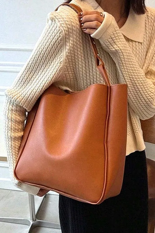 Gabriella Vegan Leather Shoulder Bag