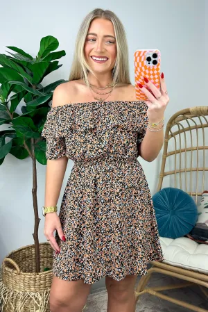 Garden Bliss Floral Off Shoulder Tiered Dress - FINAL SALE