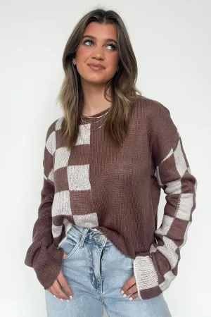 Gemma Color Block Checkered Sweater - FINAL SALE