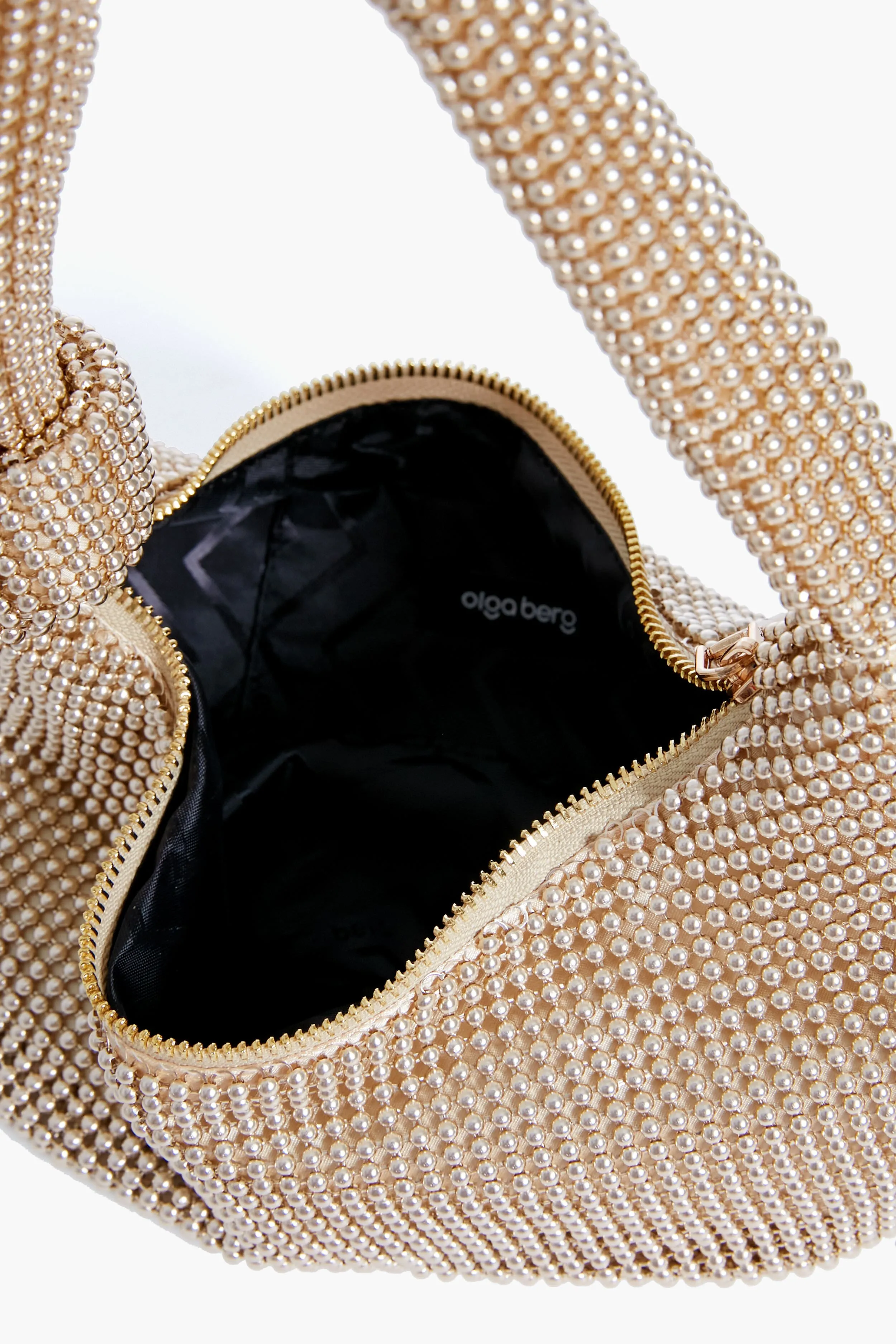 Gold Franka Ball Mesh Shoulder Bag