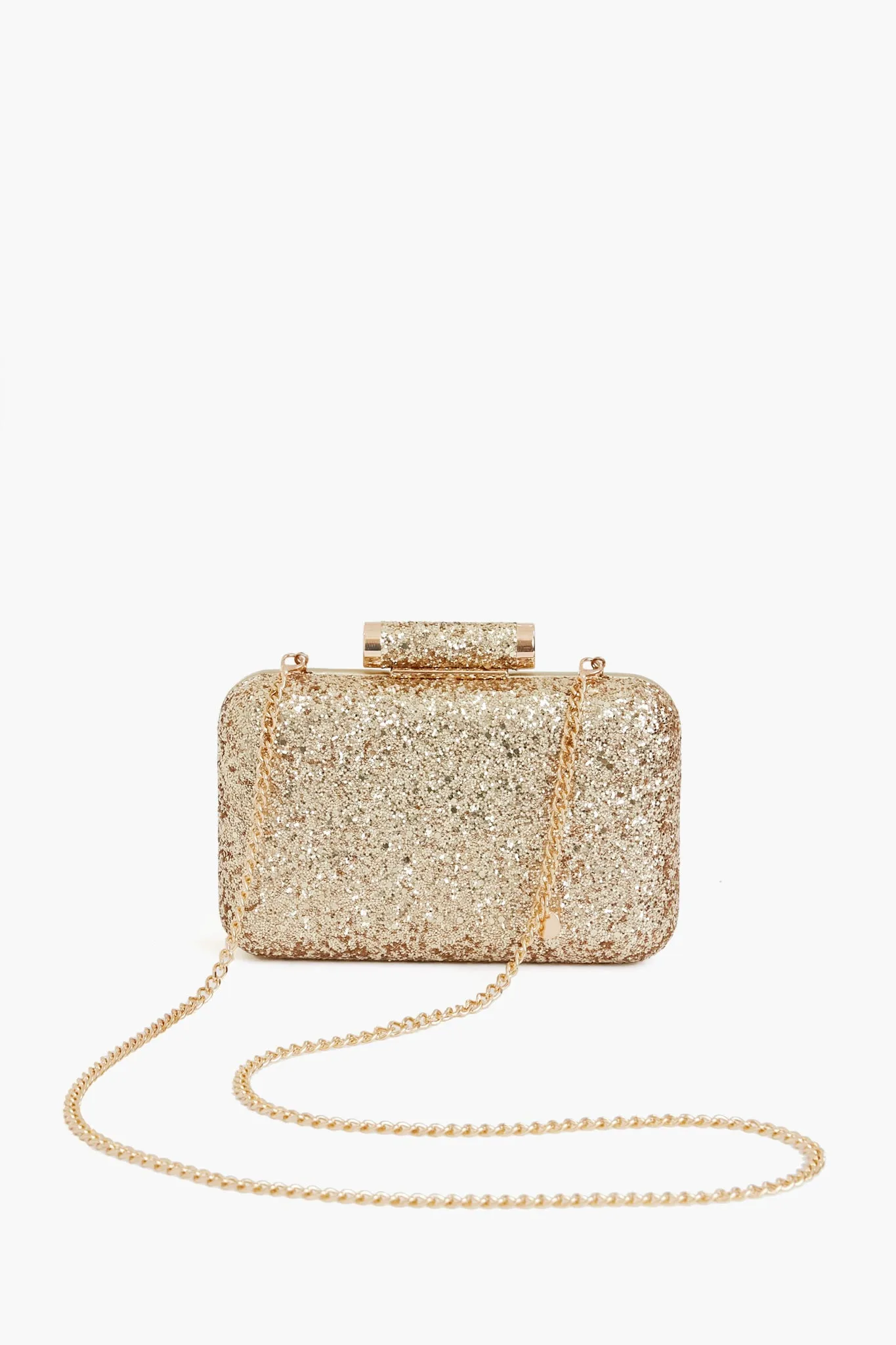 Gold Rosie Glitter Clutch