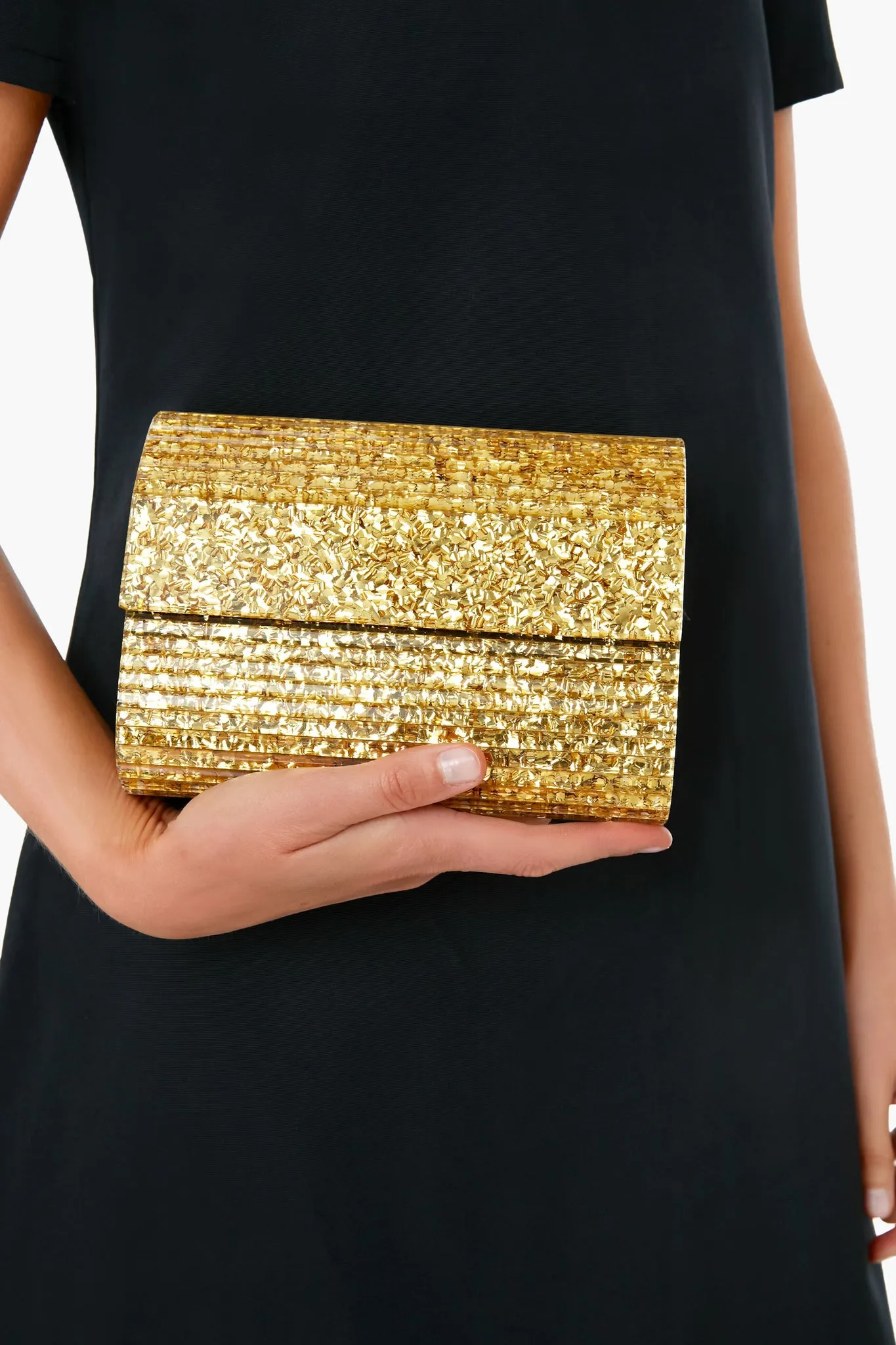 Gold Stacer Acrylic Clutch