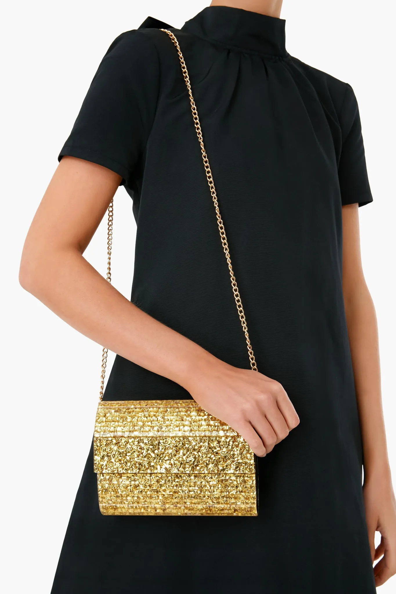 Gold Stacer Acrylic Clutch
