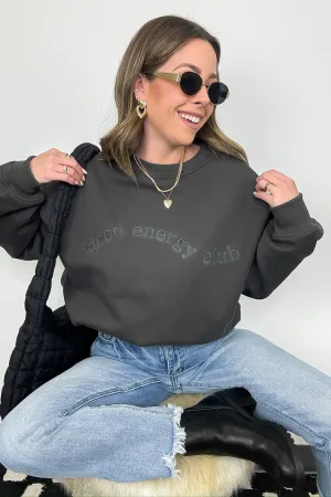 Good Energy Club Embroidered Relaxed Fit Pullover
