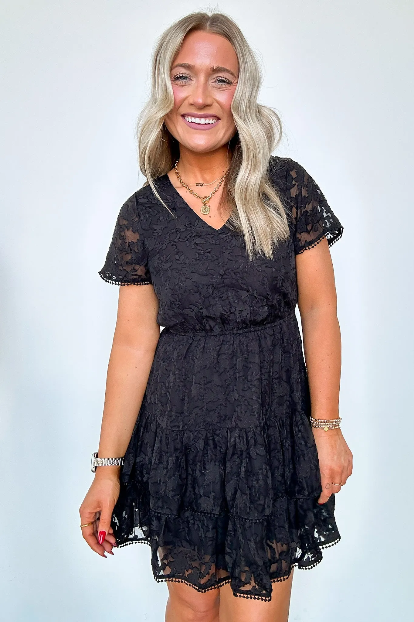 Gorgeous Excellence Lace Tiered Dress - FINAL SALE