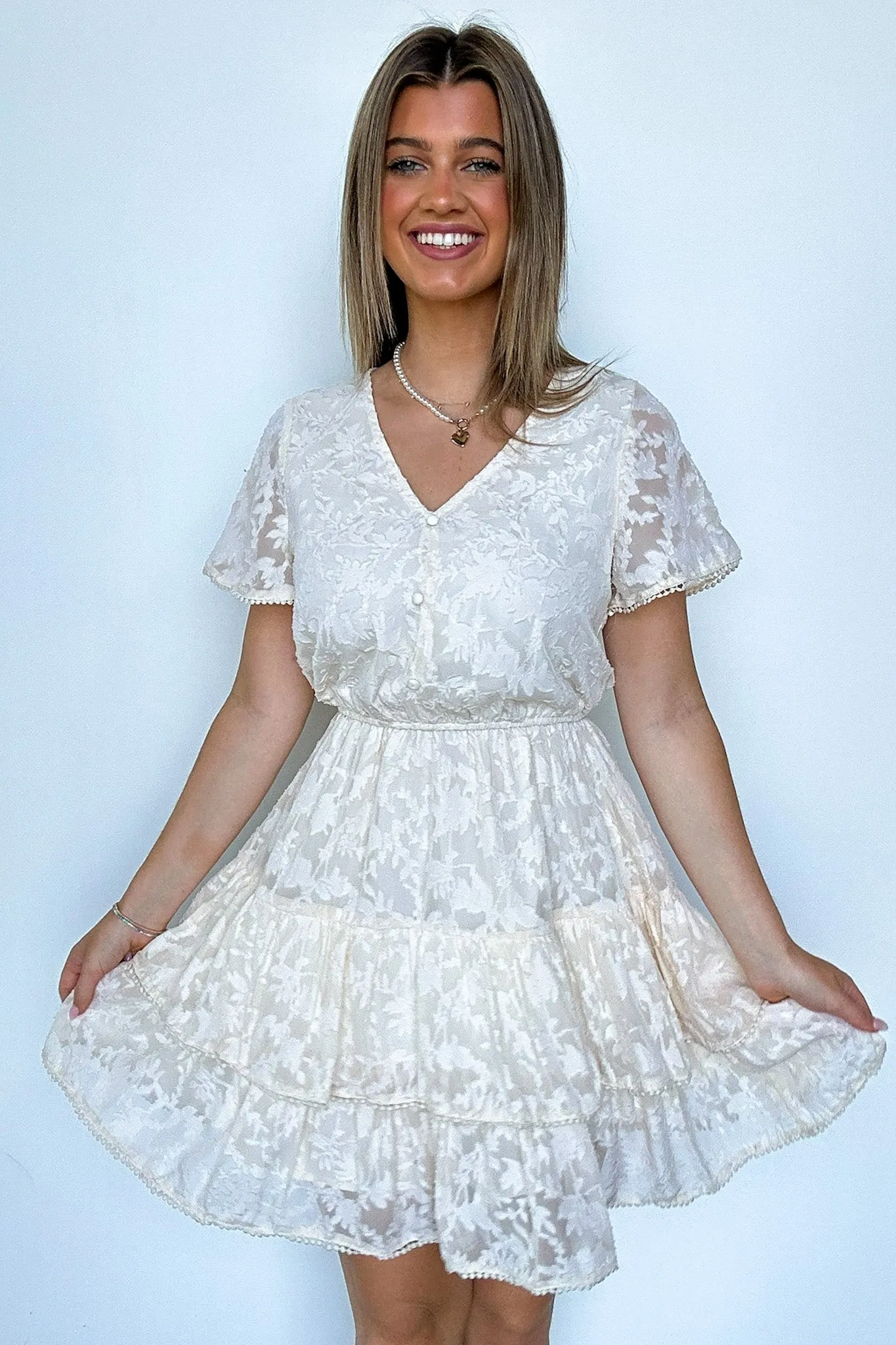 Gorgeous Excellence Lace Tiered Dress - FINAL SALE