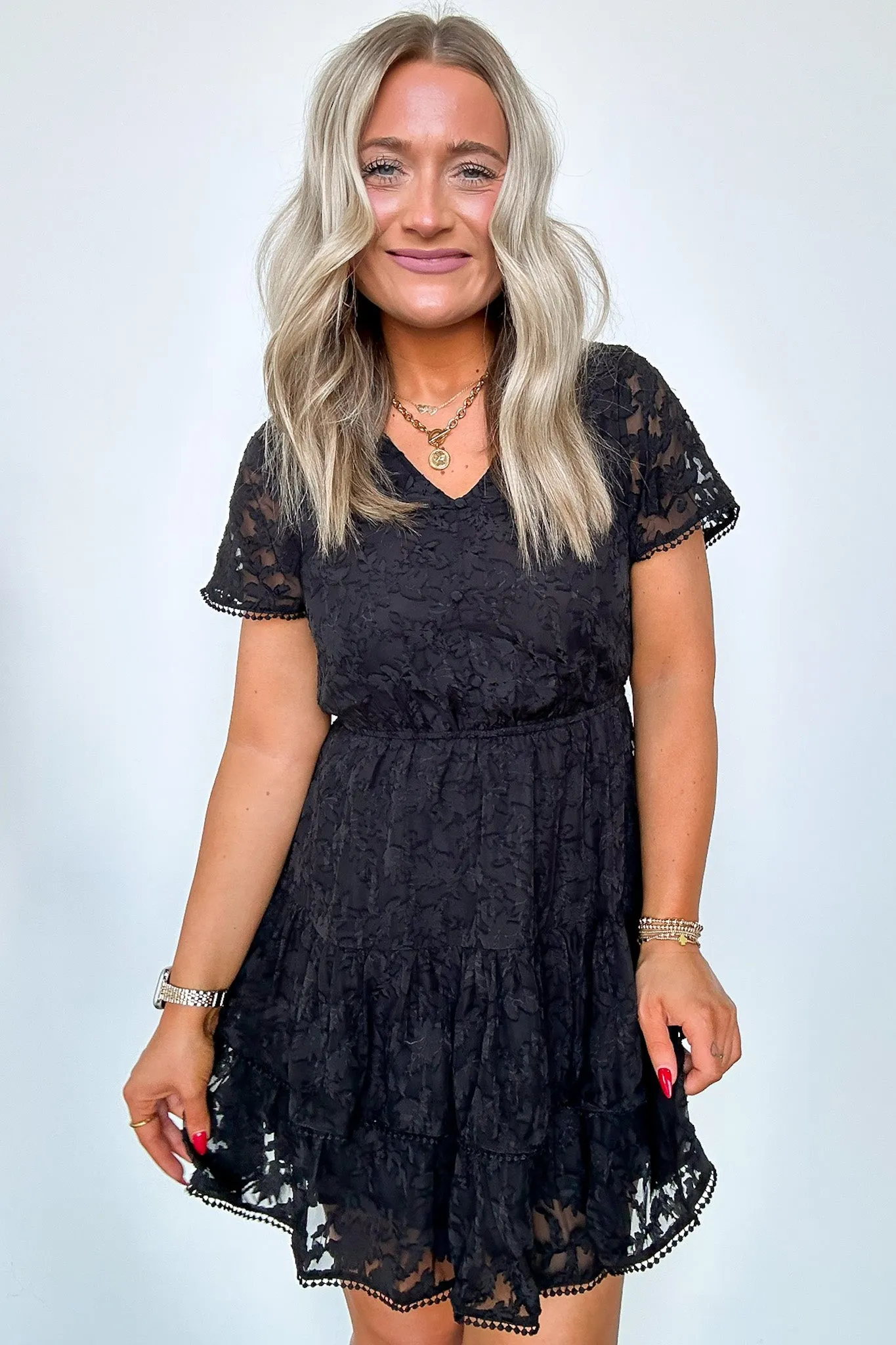 Gorgeous Excellence Lace Tiered Dress - FINAL SALE