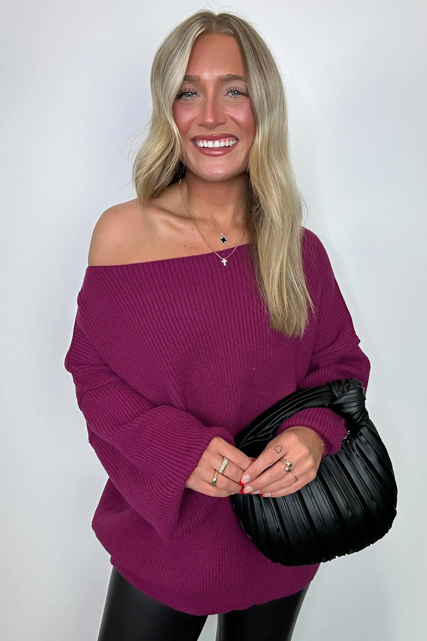 Gramm Boat Neck Ribbed Knit Sweater - FINAL SALE
