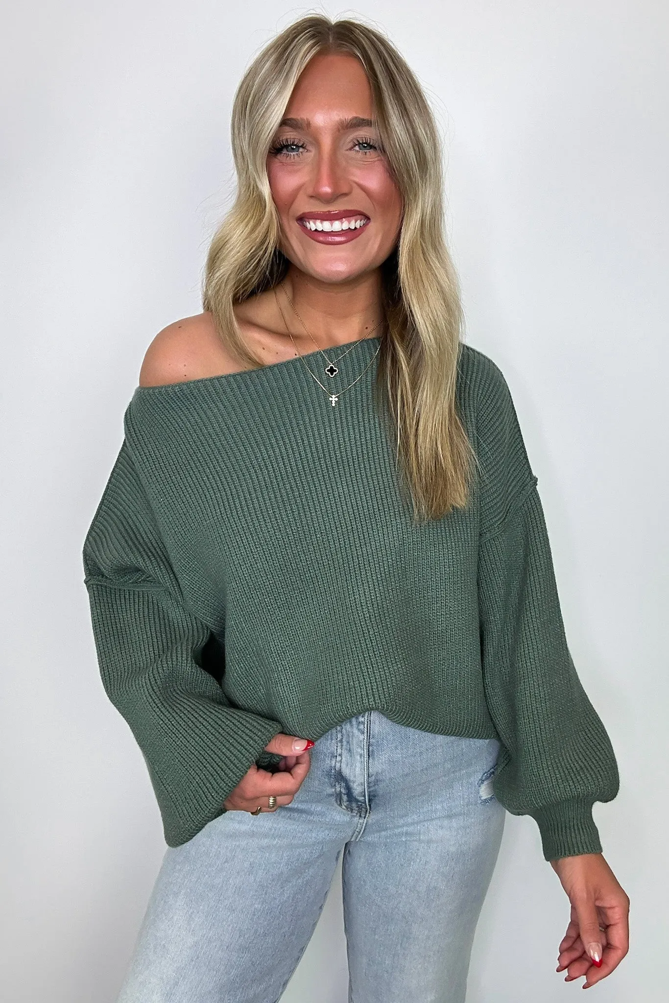 Gramm Boat Neck Ribbed Knit Sweater - FINAL SALE