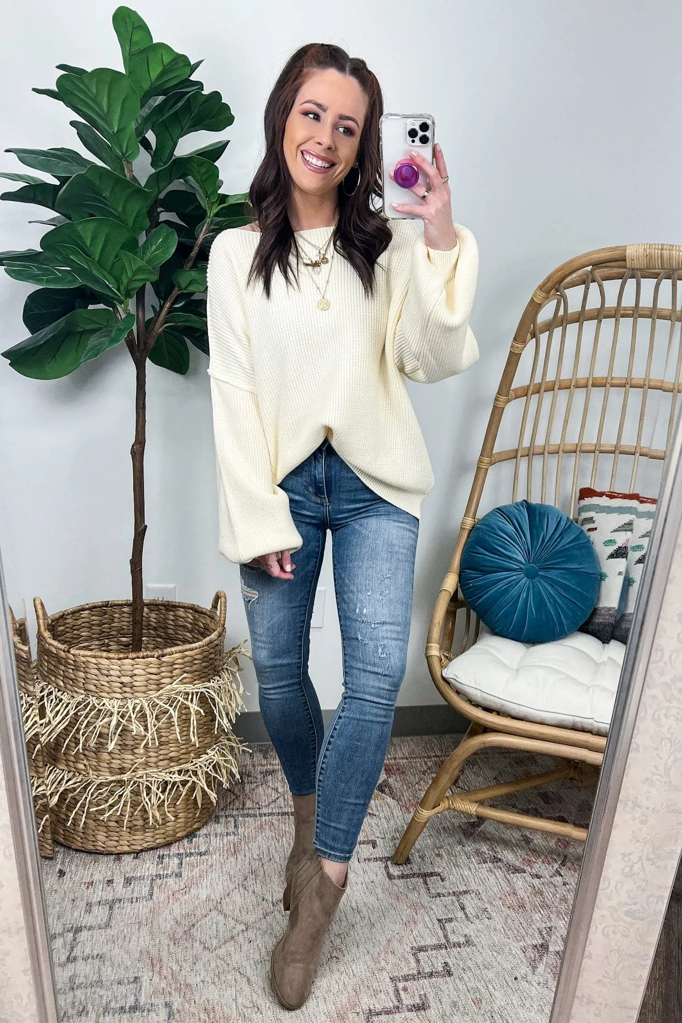 Gramm Boat Neck Ribbed Knit Sweater - FINAL SALE