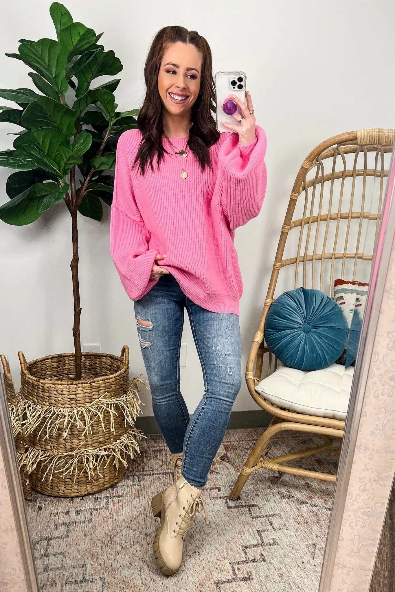 Gramm Boat Neck Ribbed Knit Sweater - FINAL SALE