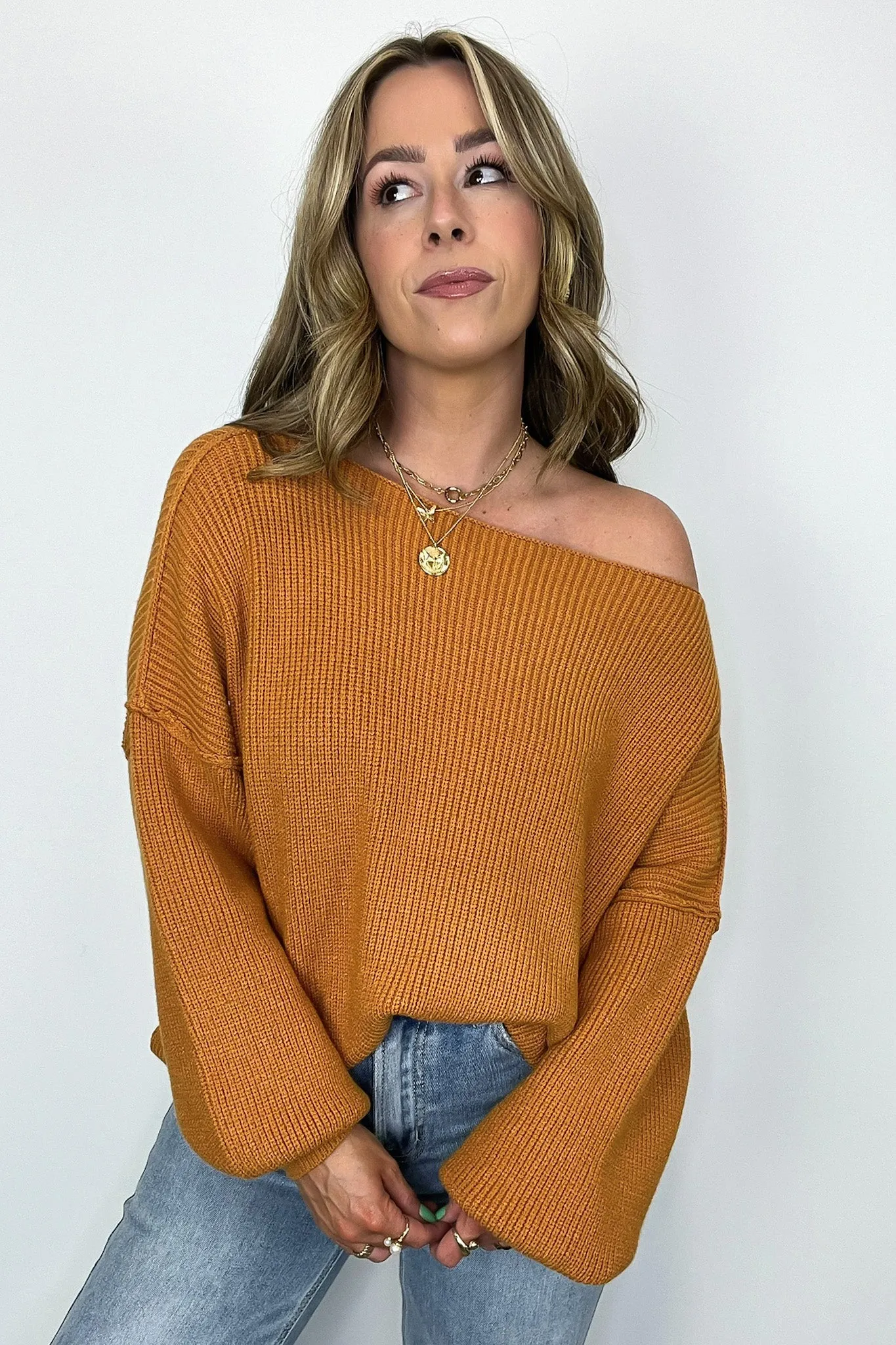 Gramm Boat Neck Ribbed Knit Sweater - FINAL SALE