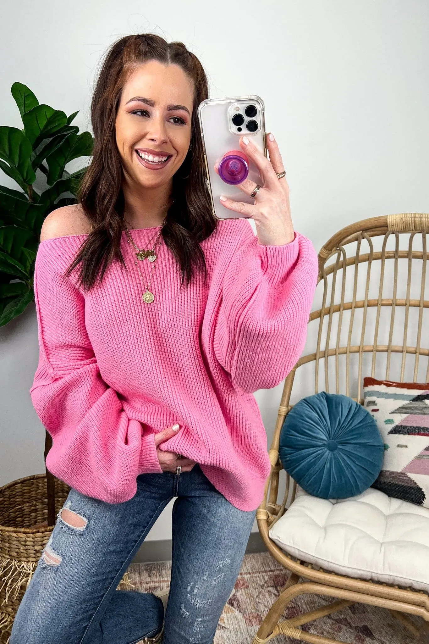 Gramm Boat Neck Ribbed Knit Sweater - FINAL SALE