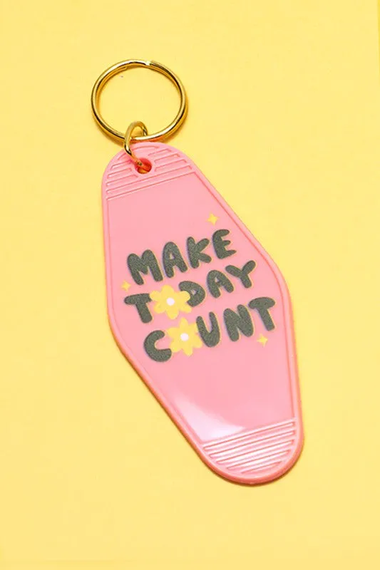 Graphic Vintage Motel Room Keychain