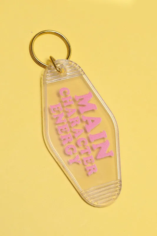 Graphic Vintage Motel Room Keychain