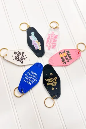 Graphic Vintage Motel Room Keychain