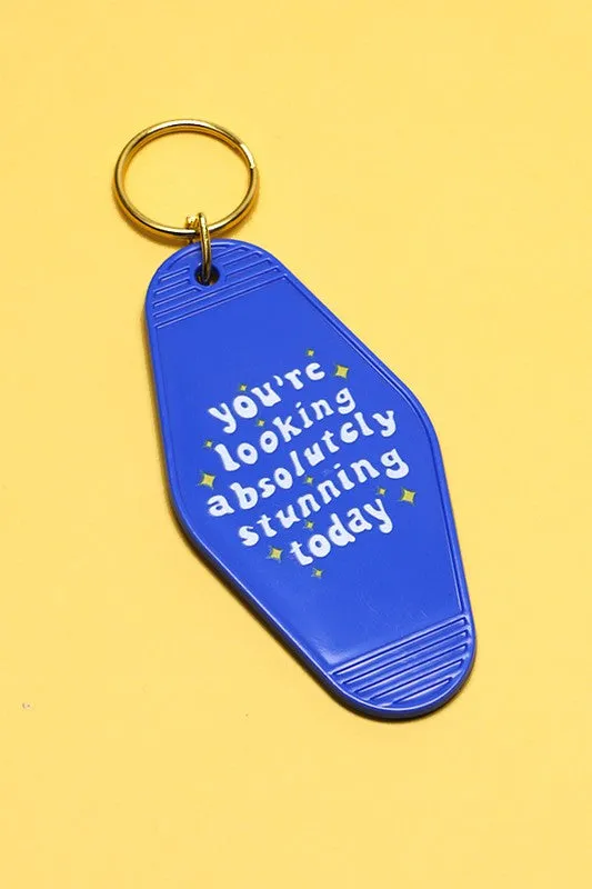 Graphic Vintage Motel Room Keychain