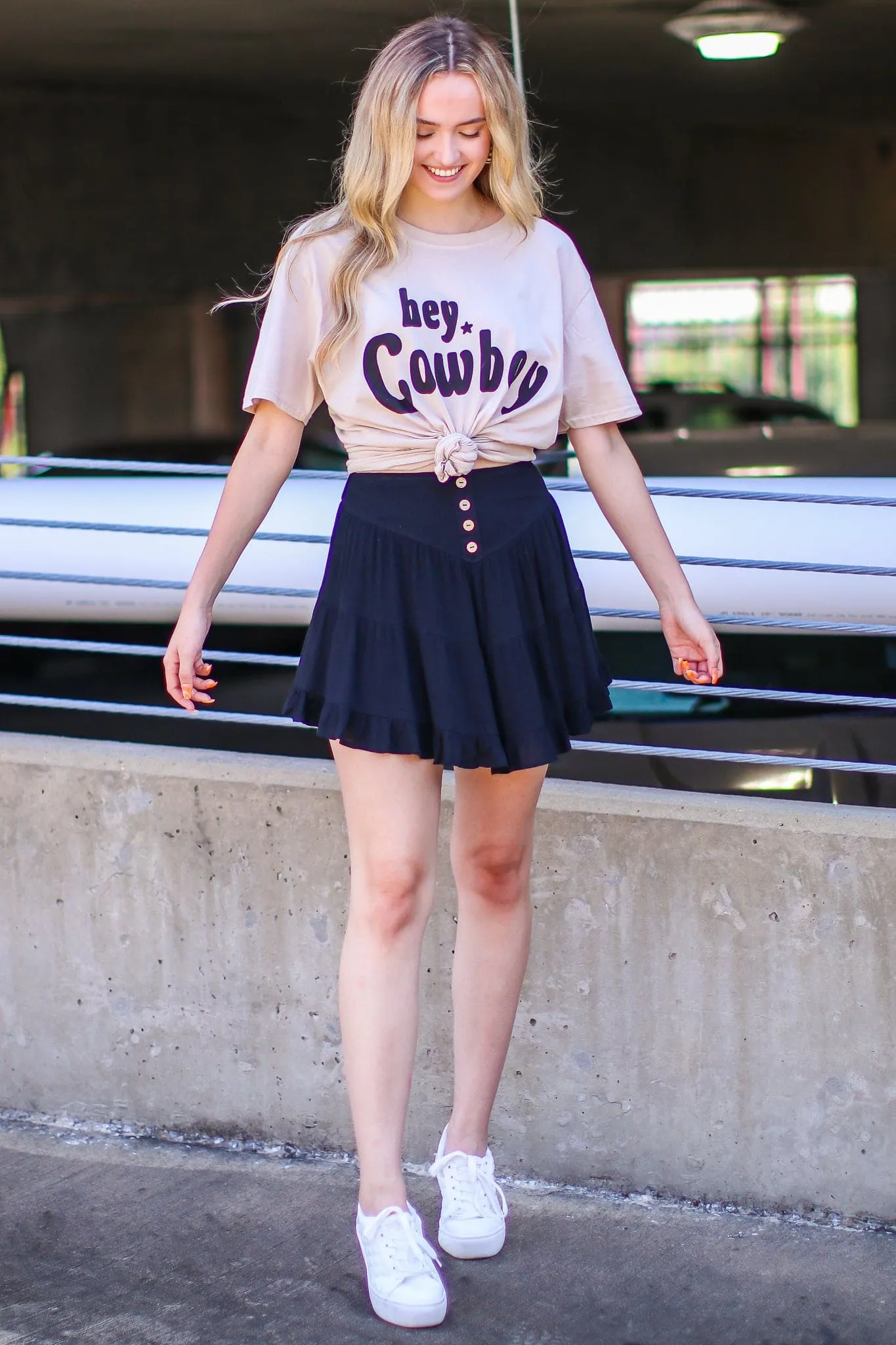 Happy Chance Ruffle Button Skirt - FINAL SALE