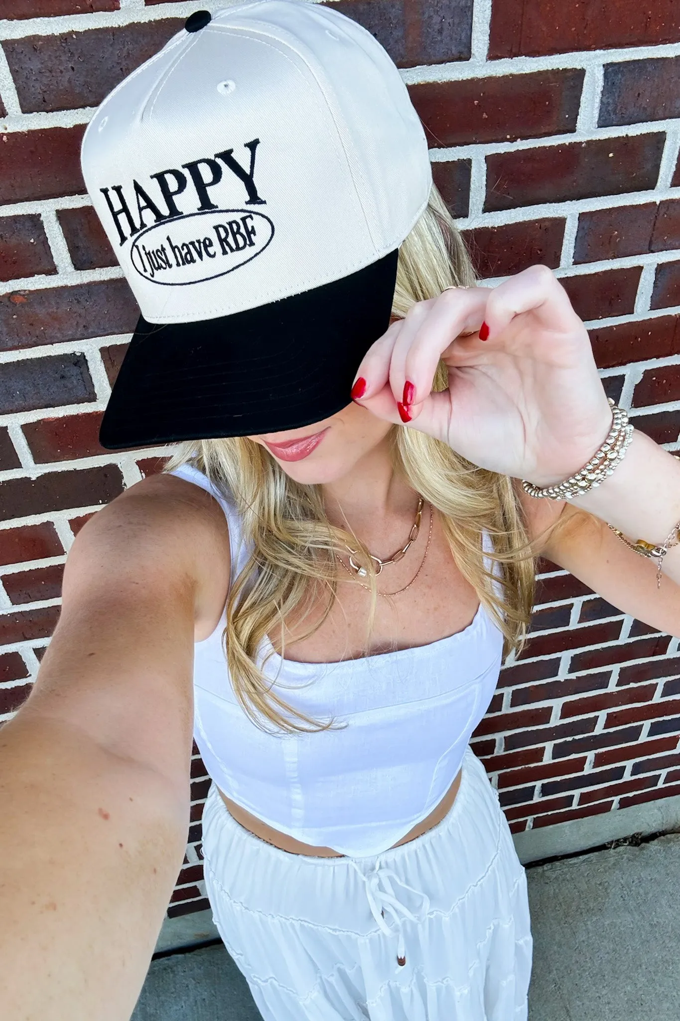 Happy I Just Have RBF Graphic Snapback Hat