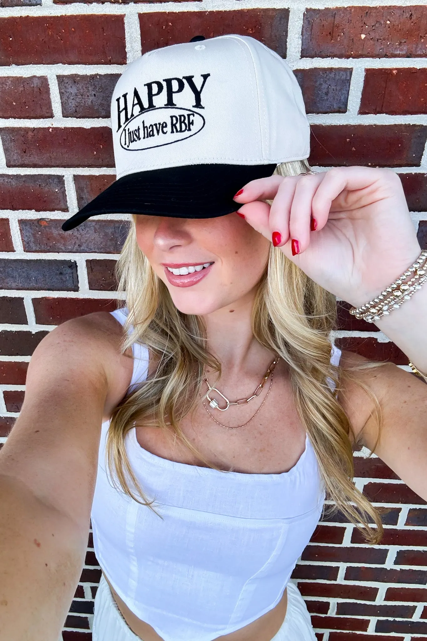 Happy I Just Have RBF Graphic Snapback Hat