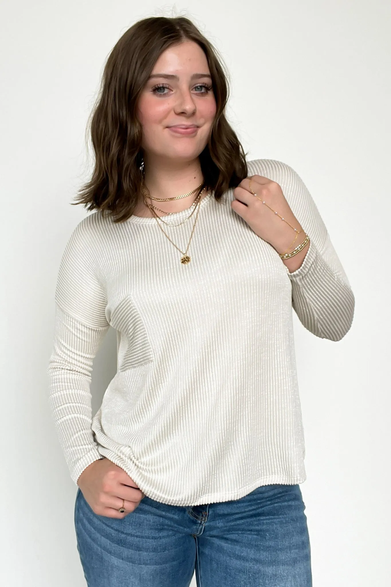 Harper Chill Ribbed Long Sleeve Top