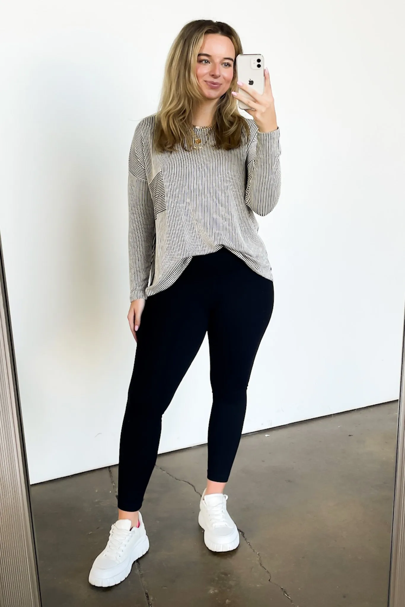 Harper Chill Ribbed Long Sleeve Top
