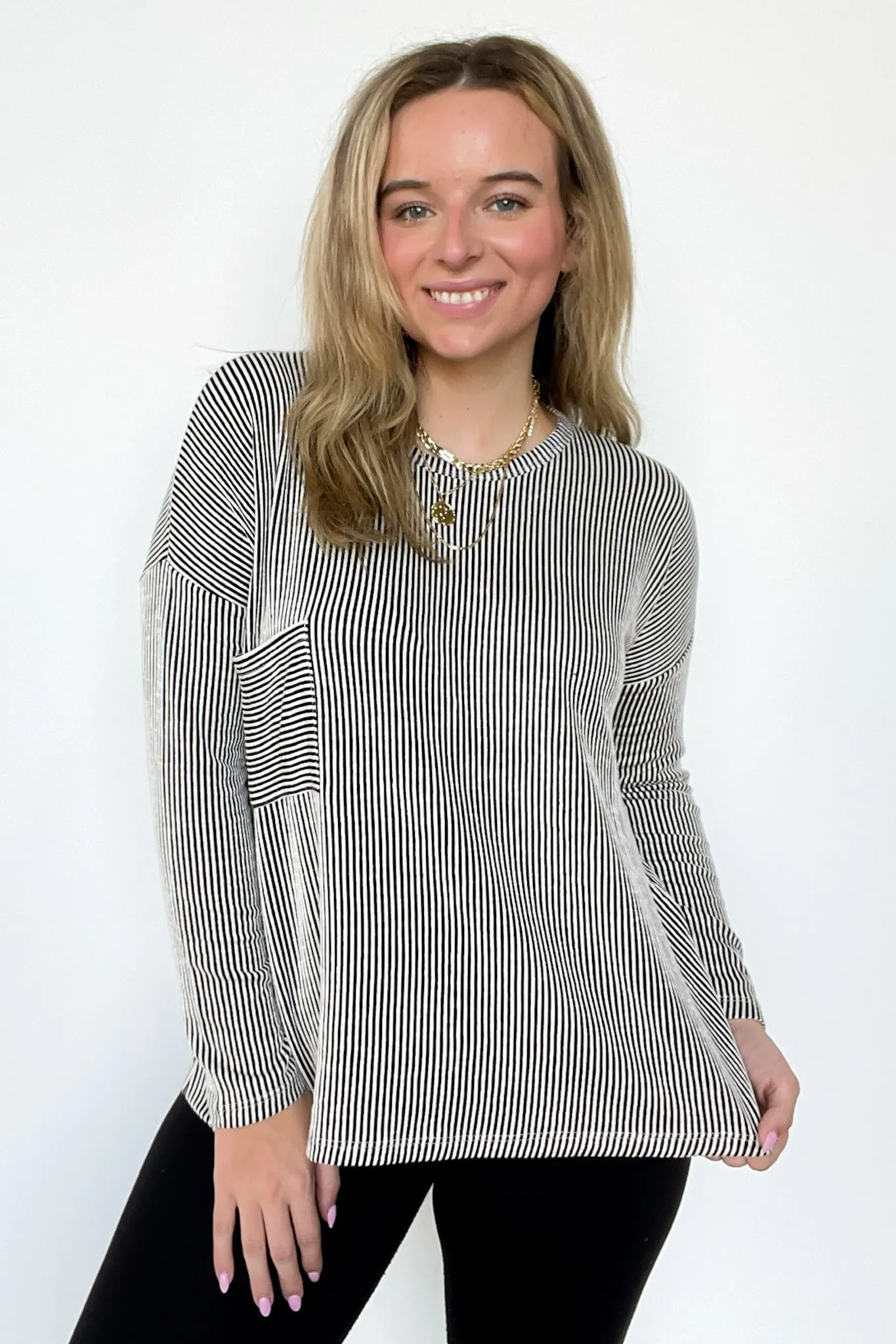Harper Chill Ribbed Long Sleeve Top