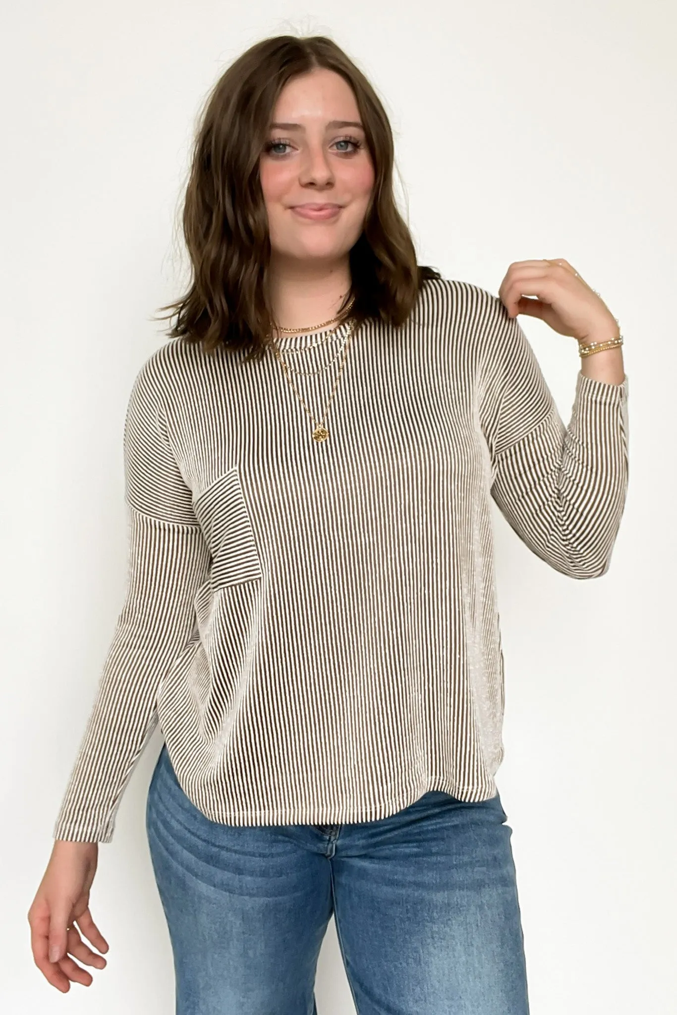 Harper Chill Ribbed Long Sleeve Top