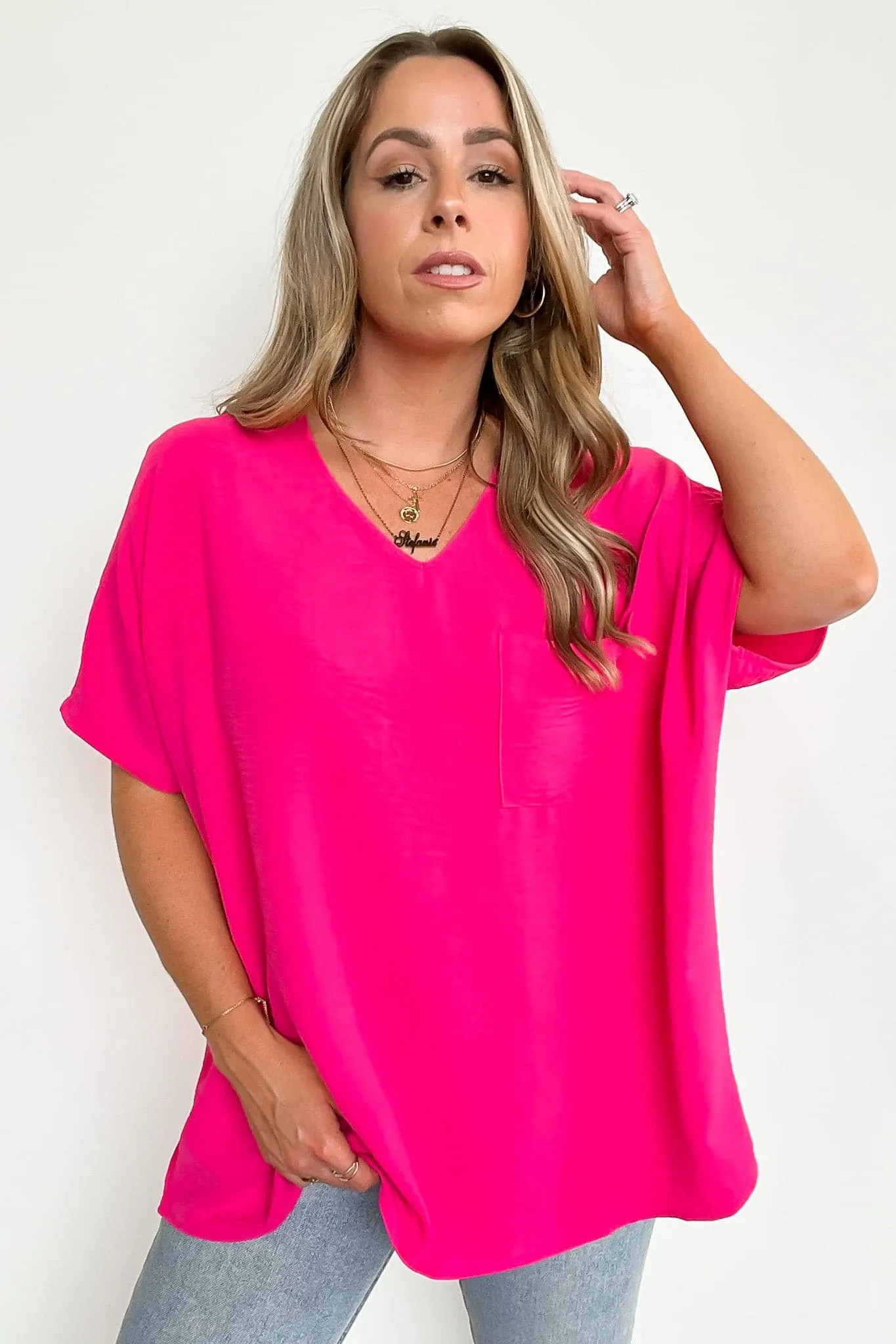 Have it Here V-Neck Pocket Top | BACK IN STOCK   NEW COLORS
