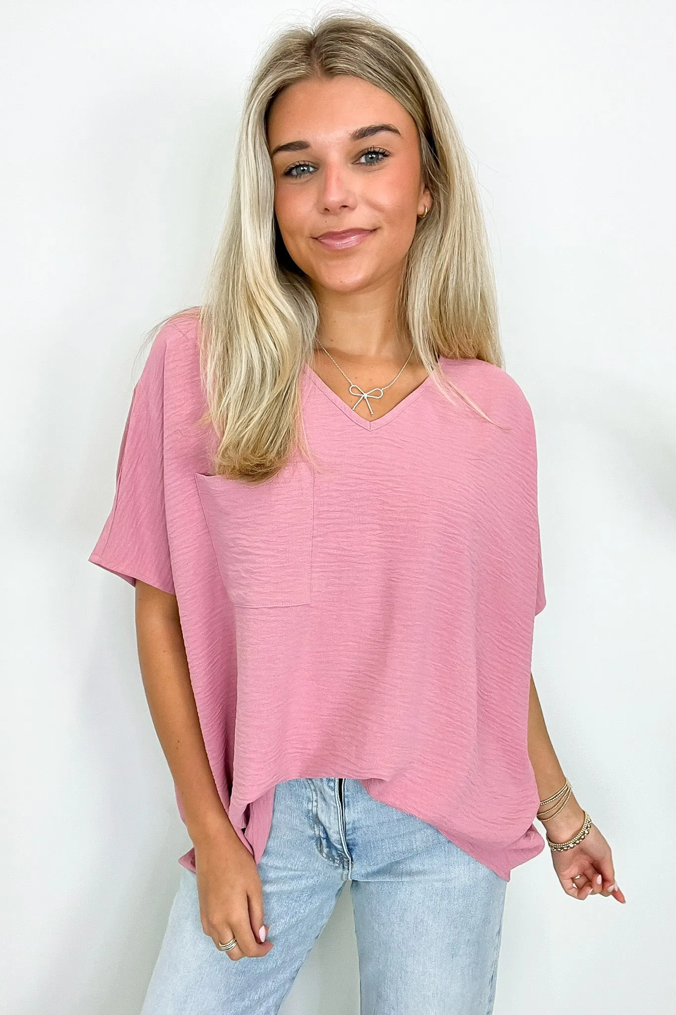 Have it Here V-Neck Pocket Top | BACK IN STOCK   NEW COLORS