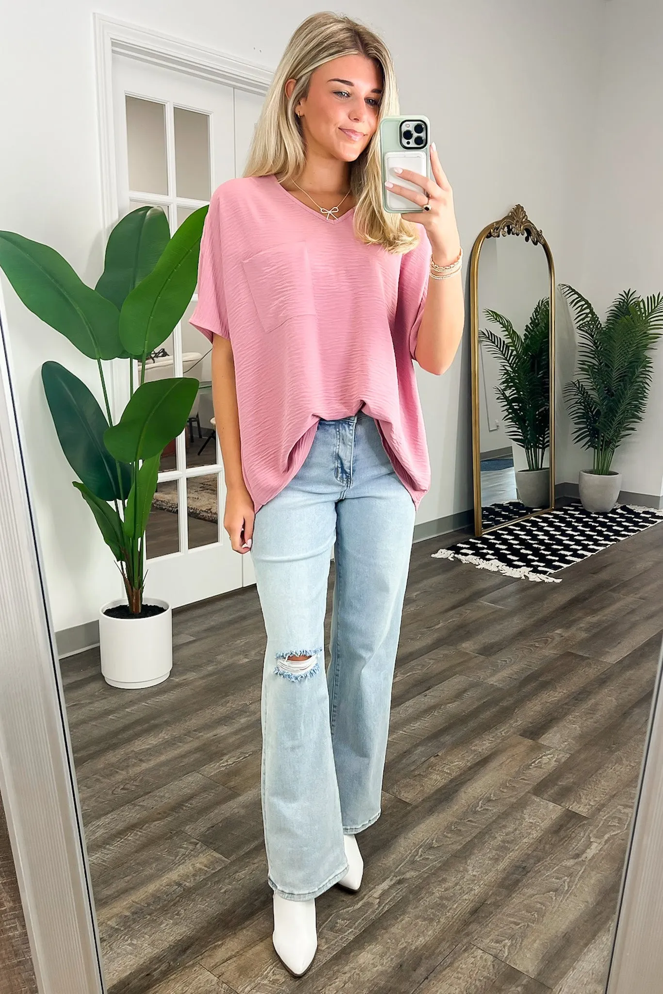 Have it Here V-Neck Pocket Top | BACK IN STOCK   NEW COLORS