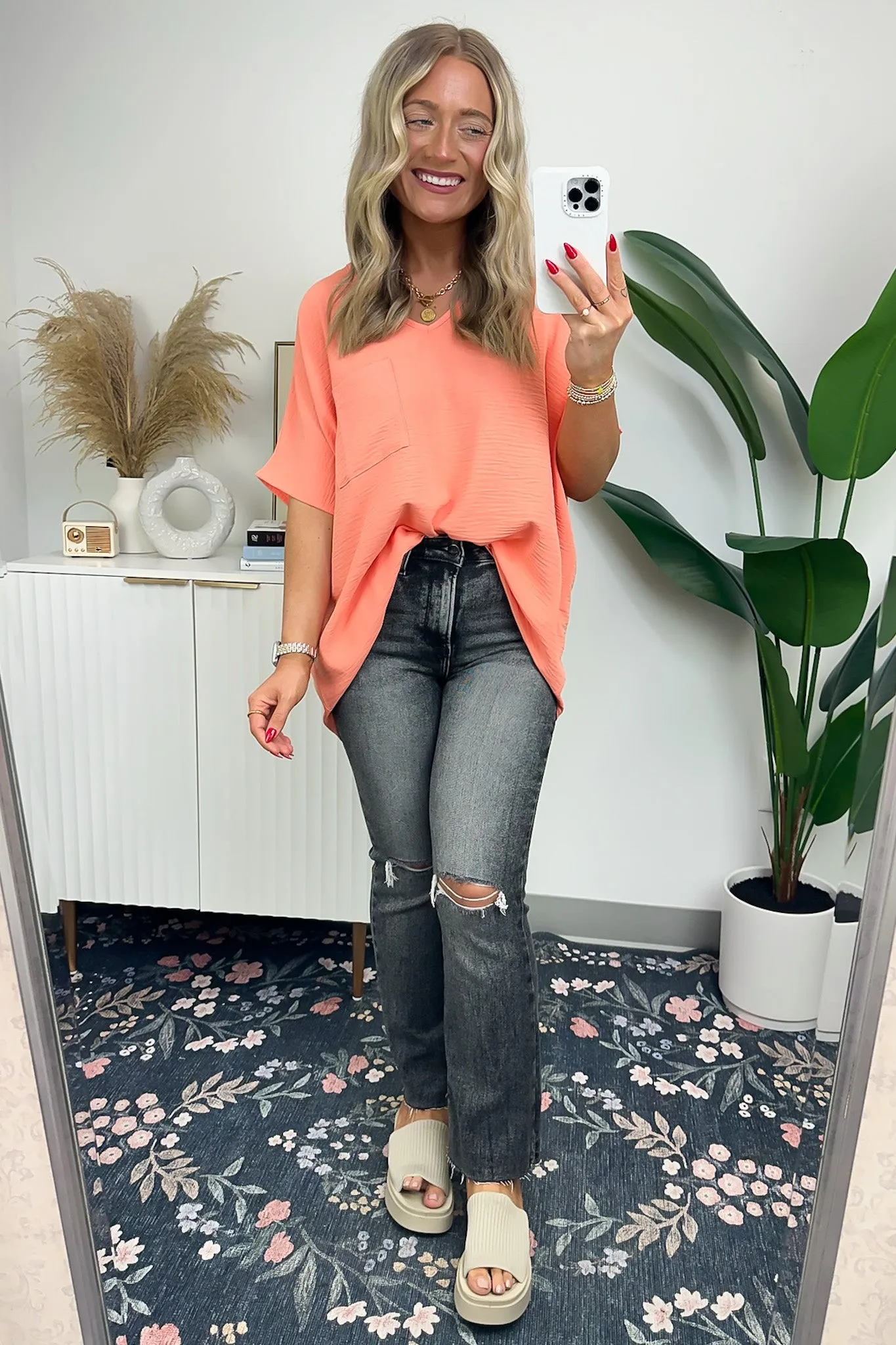 Have it Here V-Neck Pocket Top | BACK IN STOCK   NEW COLORS